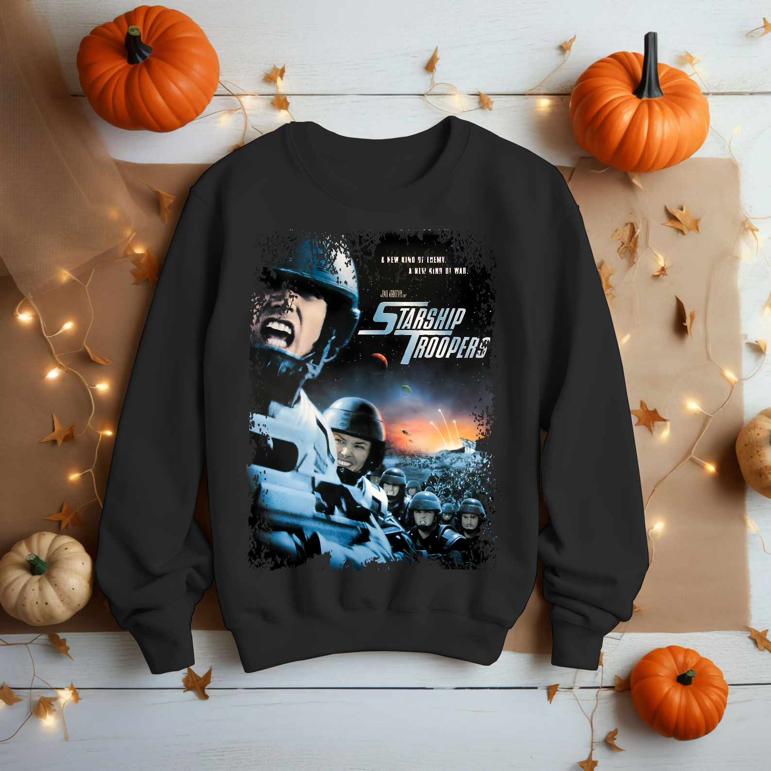 Starship Troopers - Movie Poster inspired Unisex Black Shirt - HQ