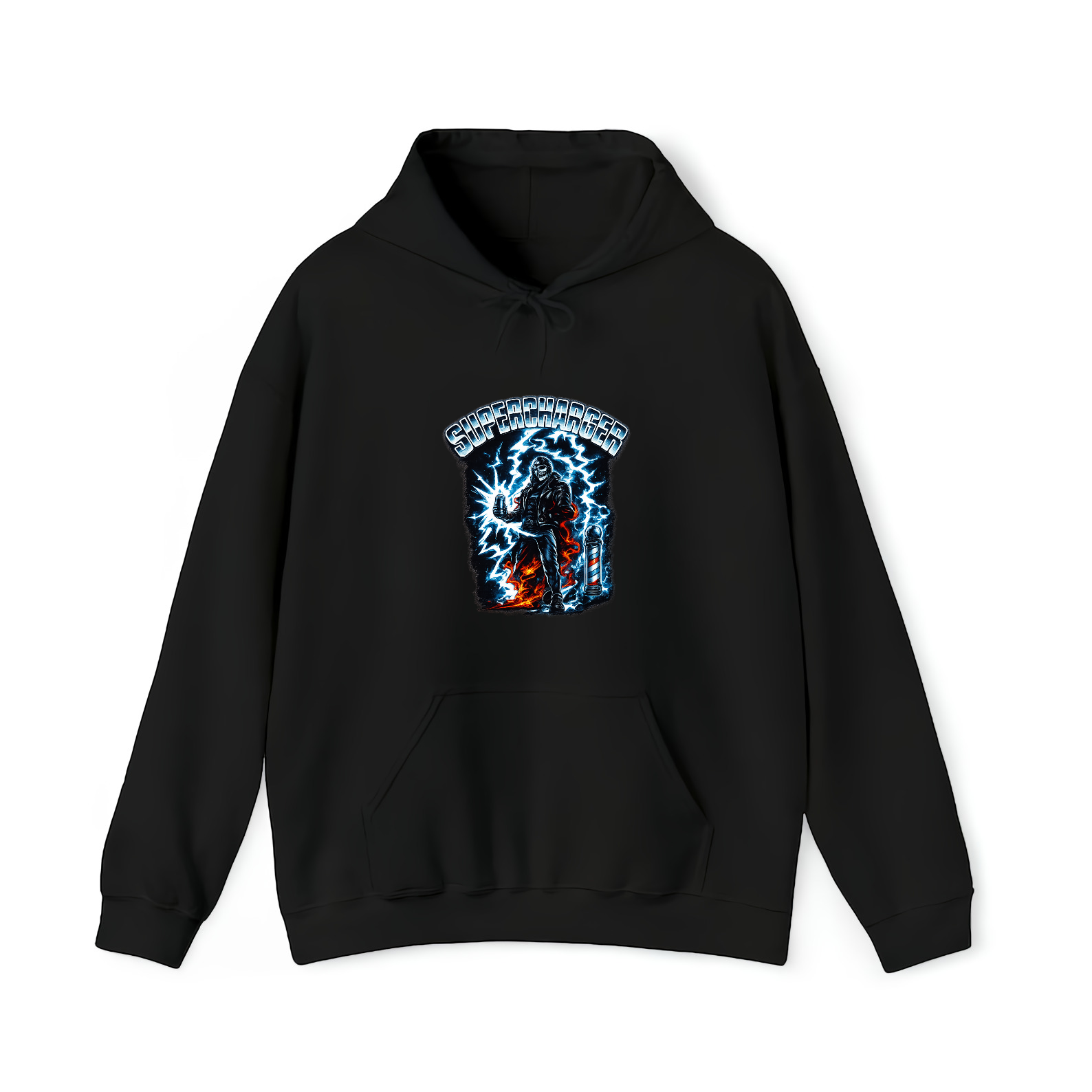 Super Barber Skeleton Hero Hairdresser Lightning Funny Shirt
