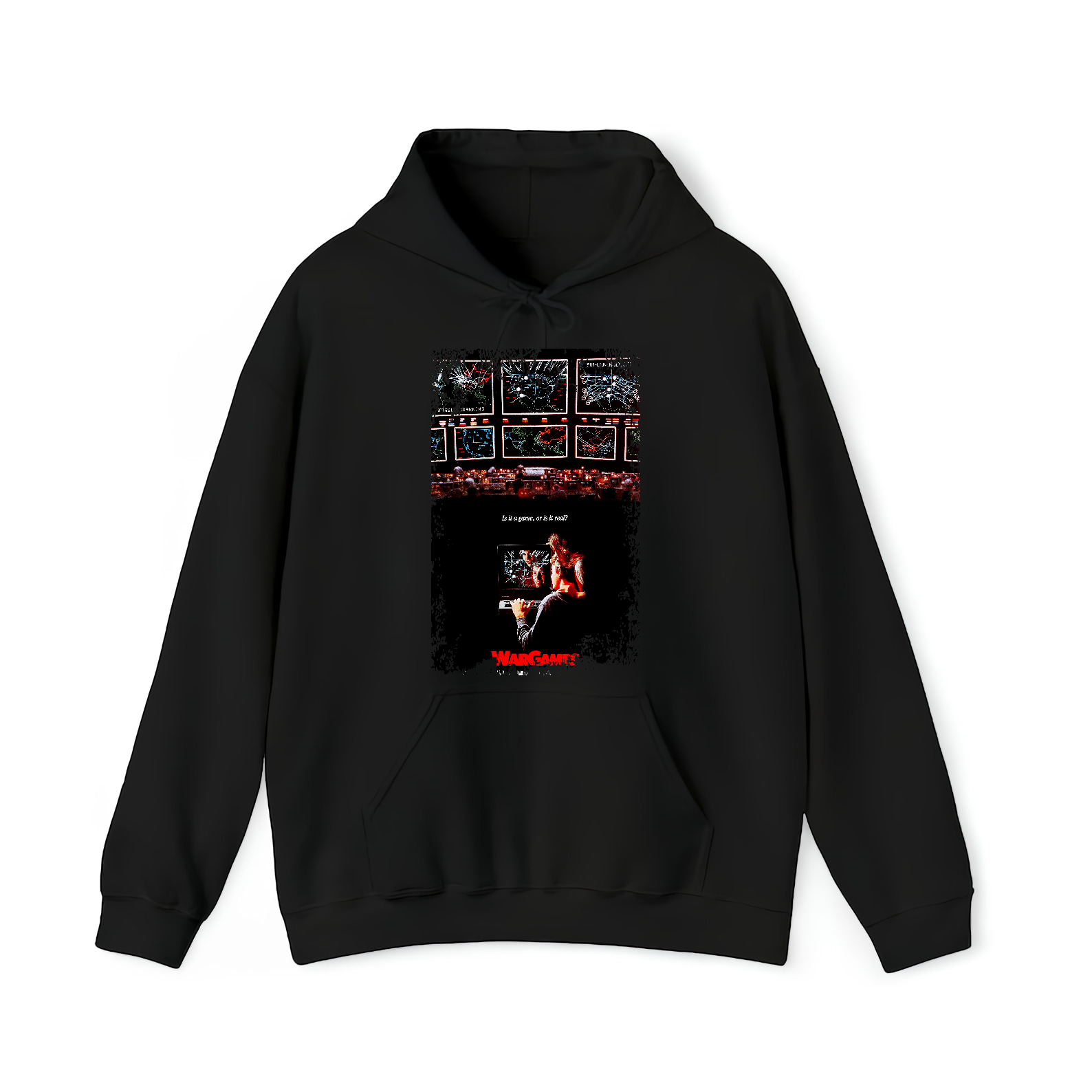 WarGames (1983) - Movie Poster inspired Unisex Black T-Shirt - HQ