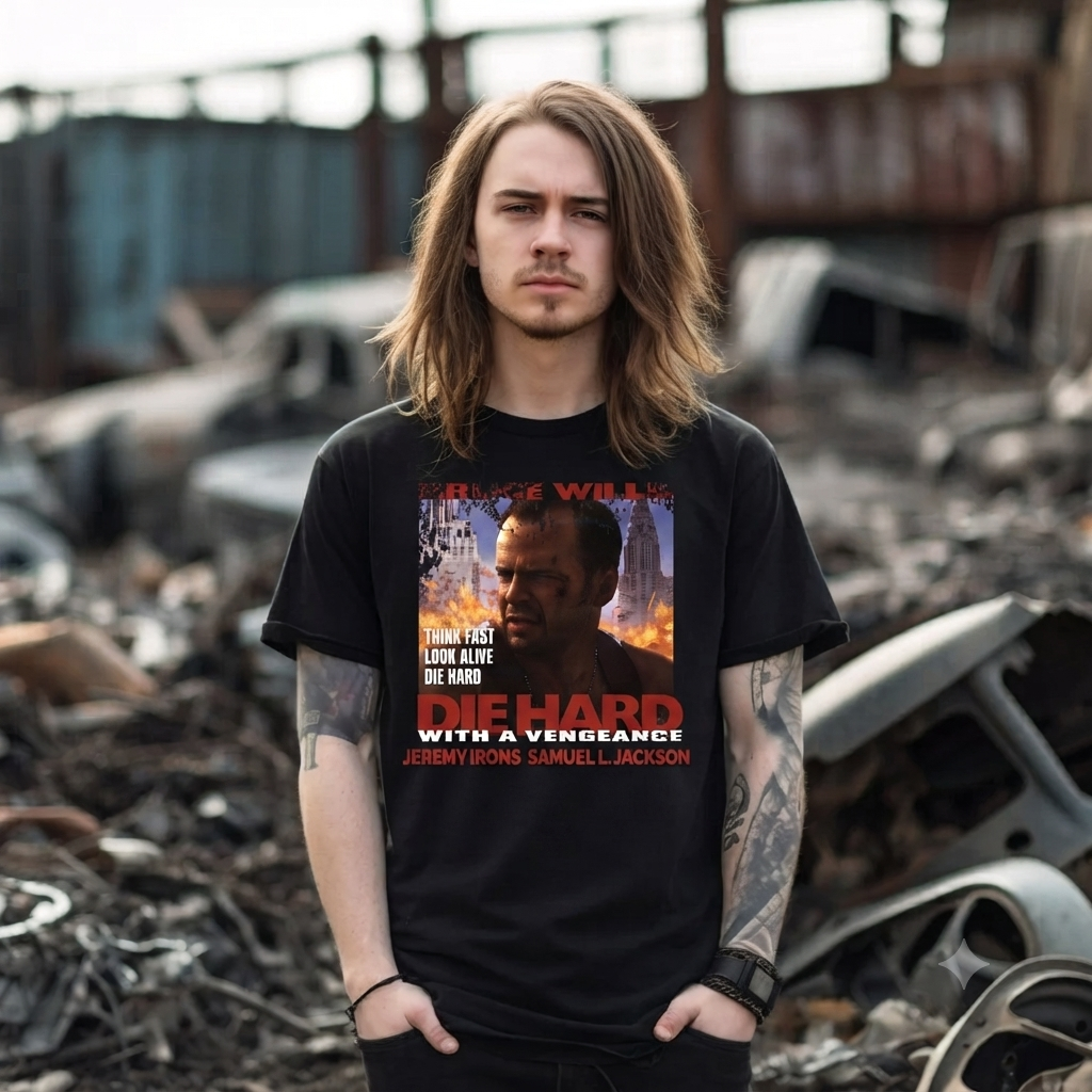 Die Hard With A Vengeance - Movie Poster inspired Unisex Black Shirt
