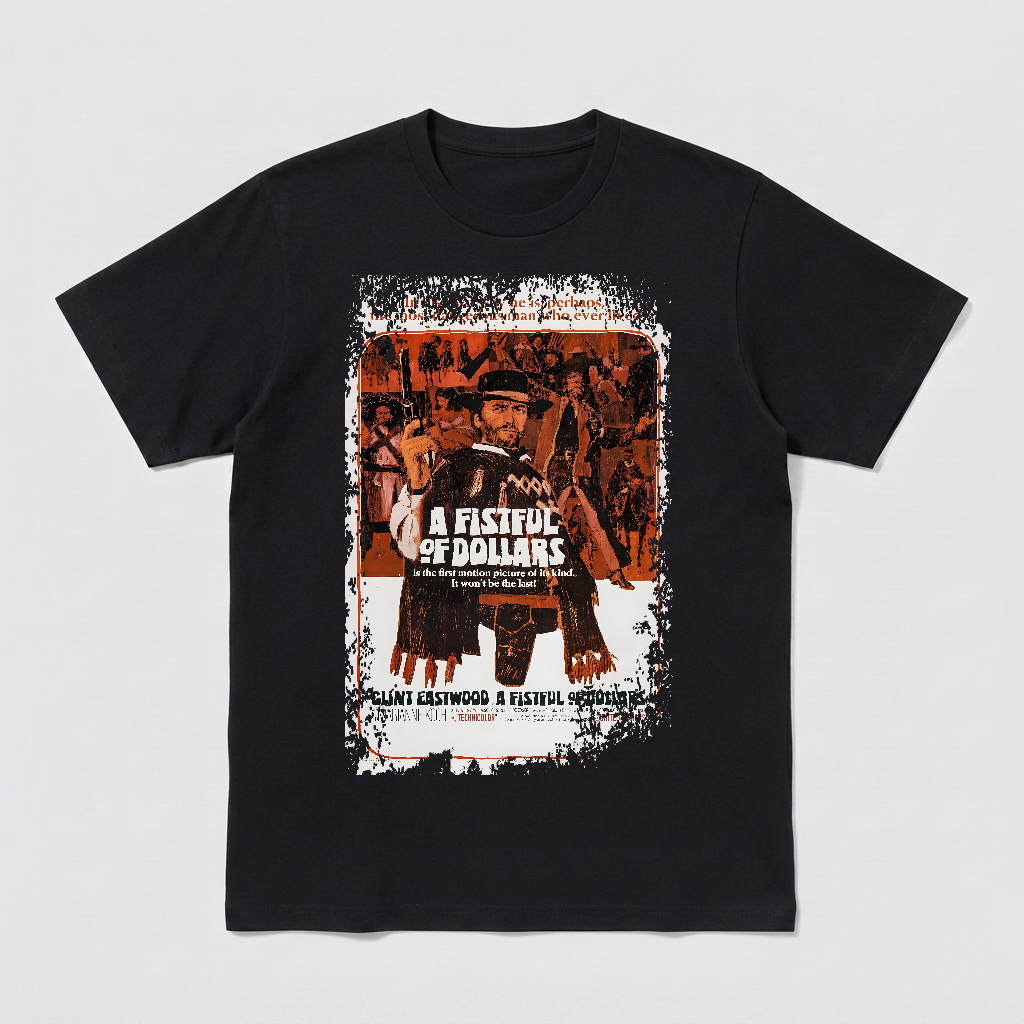 A Fistful of Dollars - Western Movie Poster Inspired Unisex Black Shirt