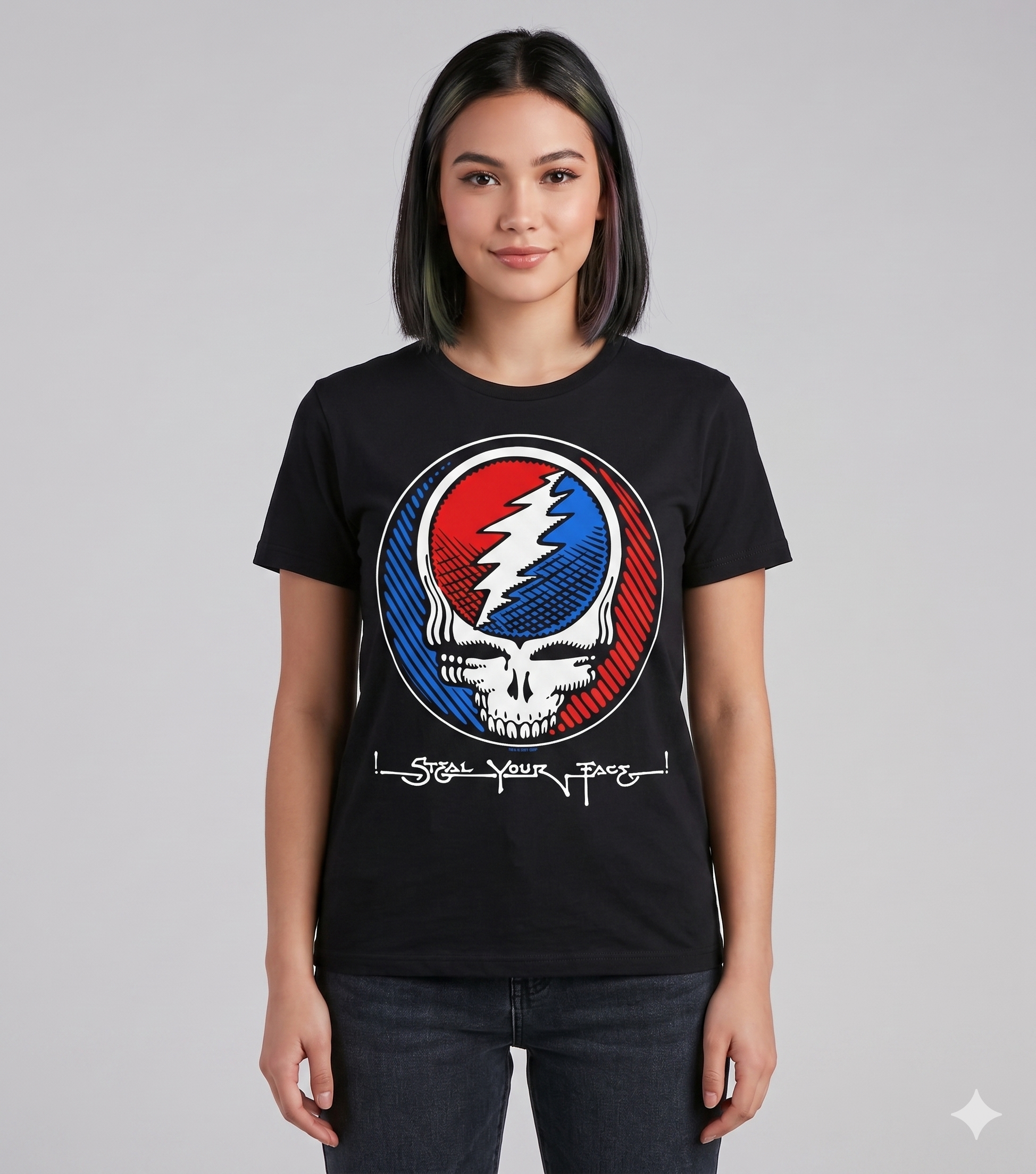 The Grateful Dead Steal Your Face Classic Rock Band T-Shirt Black S-3XL-TH82017