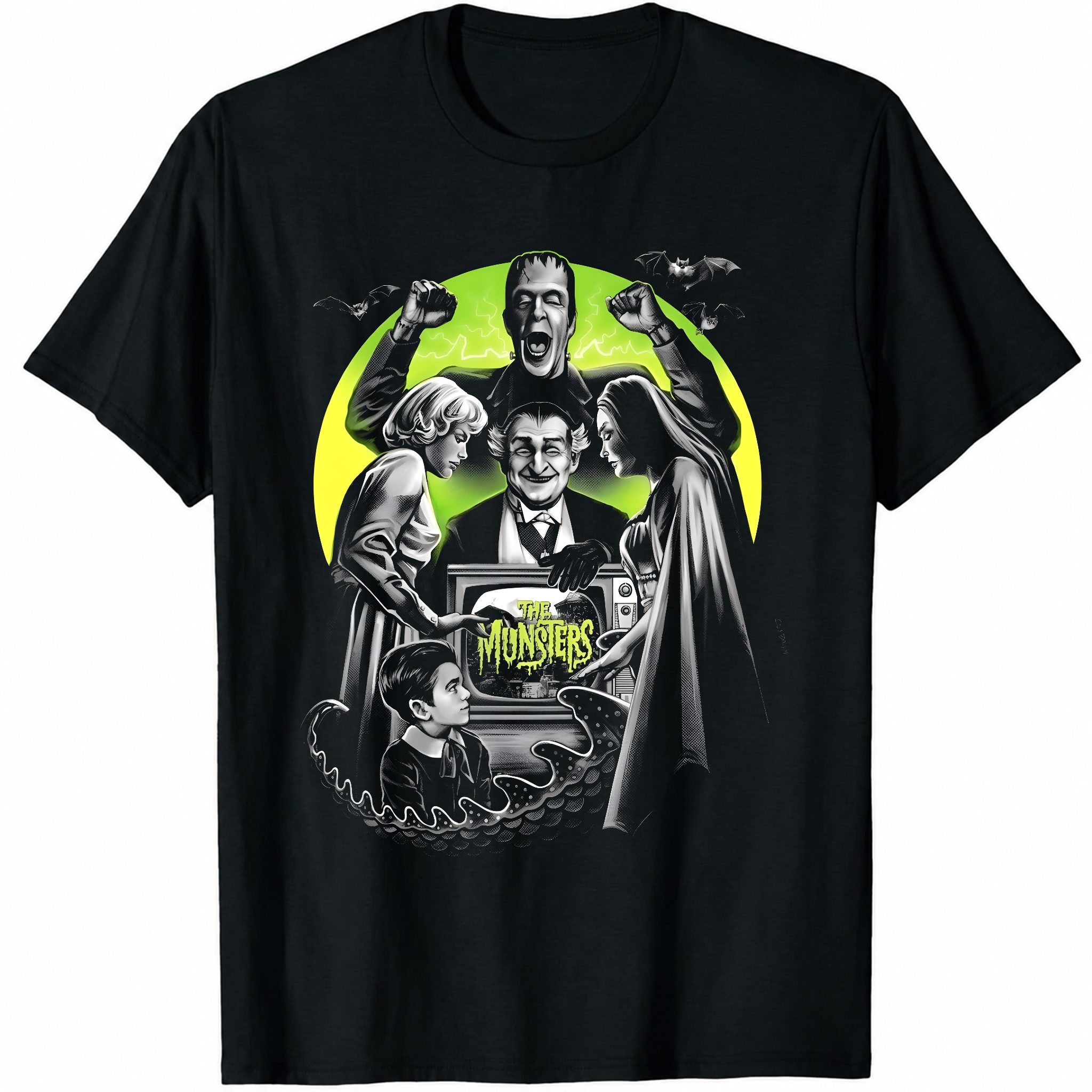 The Munsters Horror T-Shirt Black S-3XL-TH82021