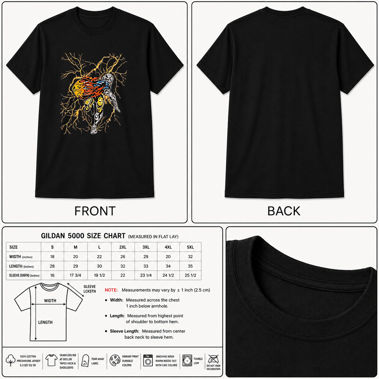Football Player Lightning Graphic Shirt Fire Sport Dynamic Black Tee