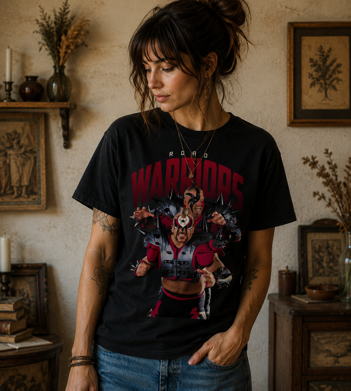Road Warriors Wrestling T-Shirt Black S-3XL-TH82019