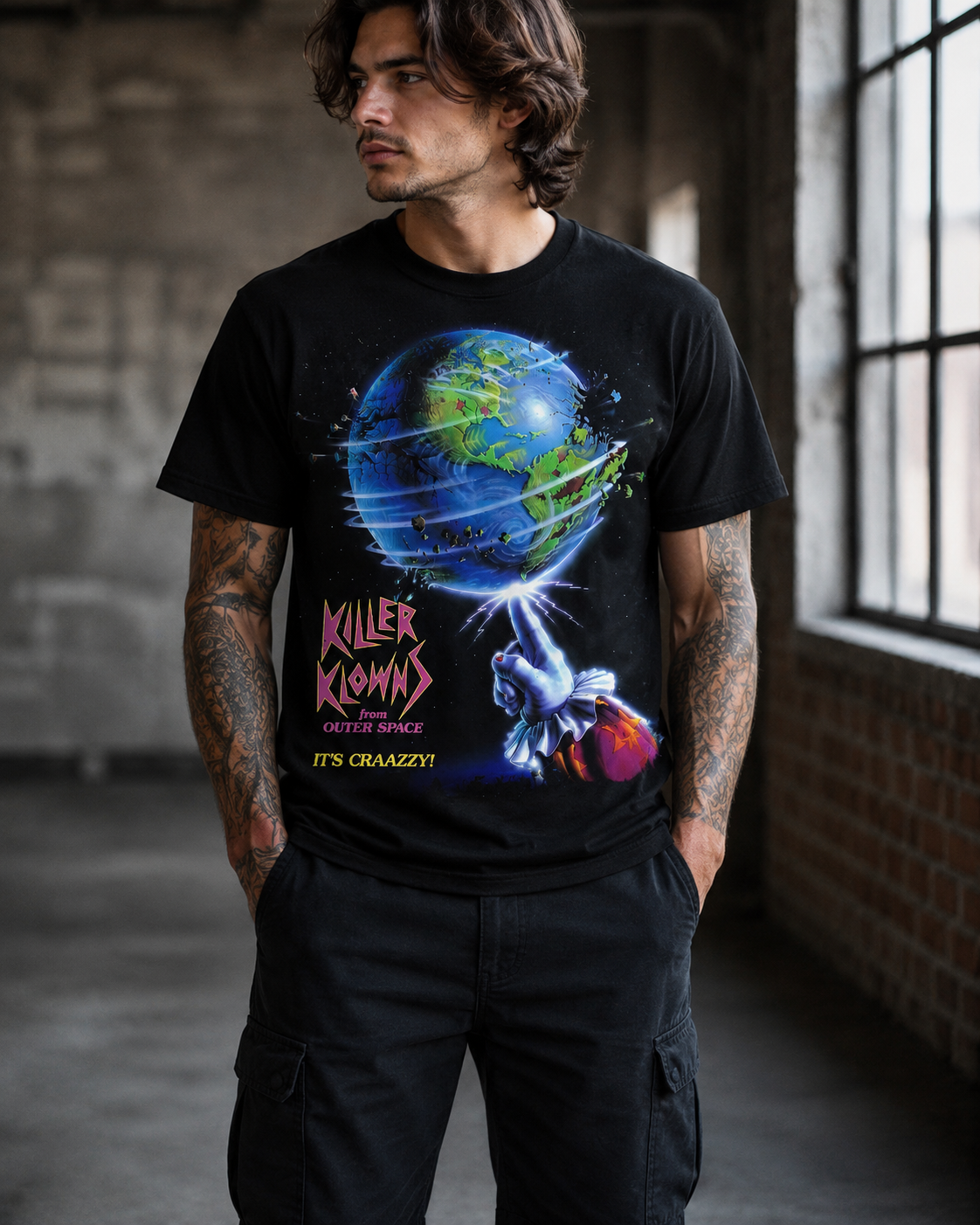 Killer Clowns from Outer Space - Movie Poster Inspired Unisex Black Shirt