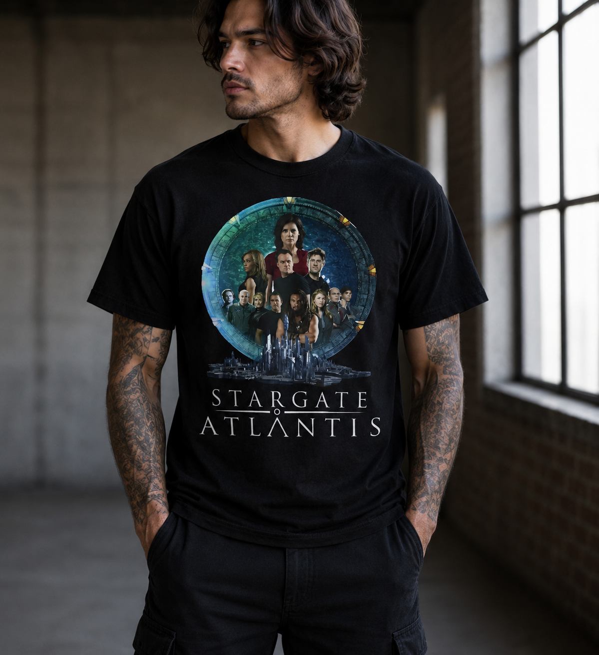 Stargate Atlantis Unisex Tee, Sci-Fi Graphic T-Shirt, Space TV Show Shirt-TH82029