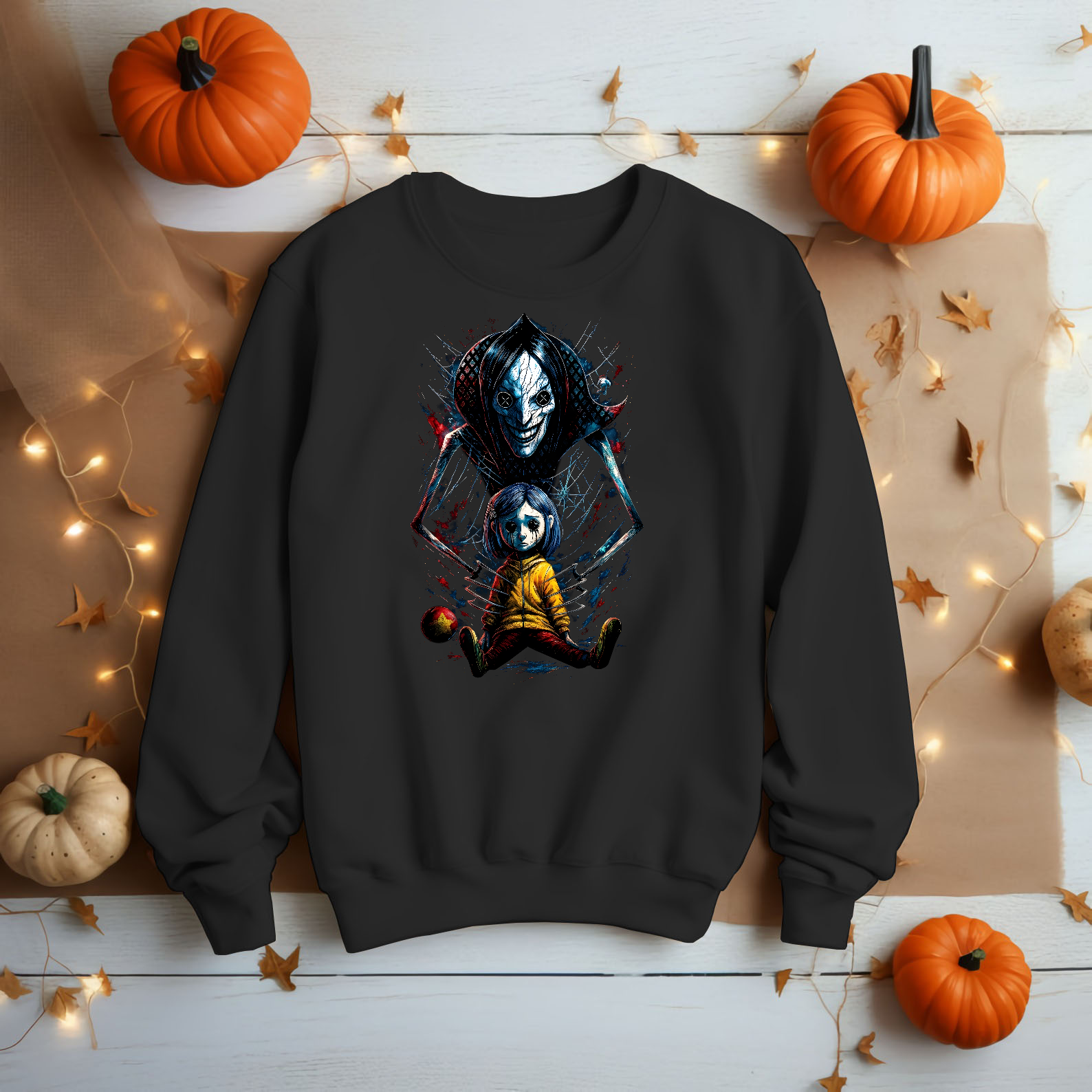 Inspired by Coraline Dark Horror Art Unisex Black Shirt