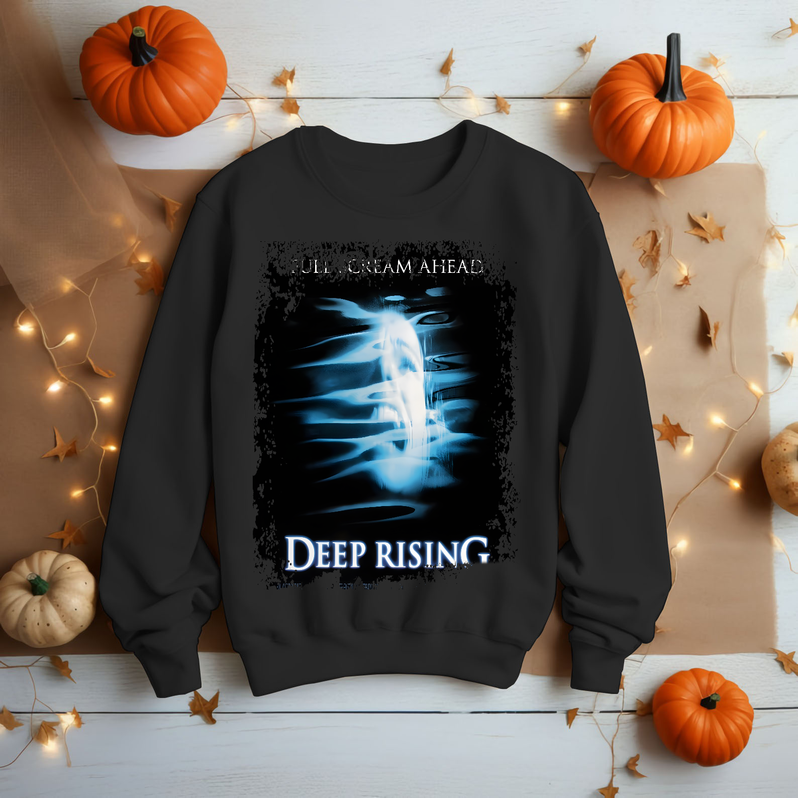 Deep Rising - Movie Poster inspired Unisex Black Shirt