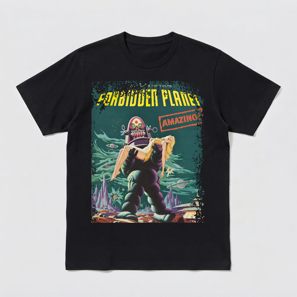 The Forbidden Planet - Movie Poster Inspired Unisex Black Shirt