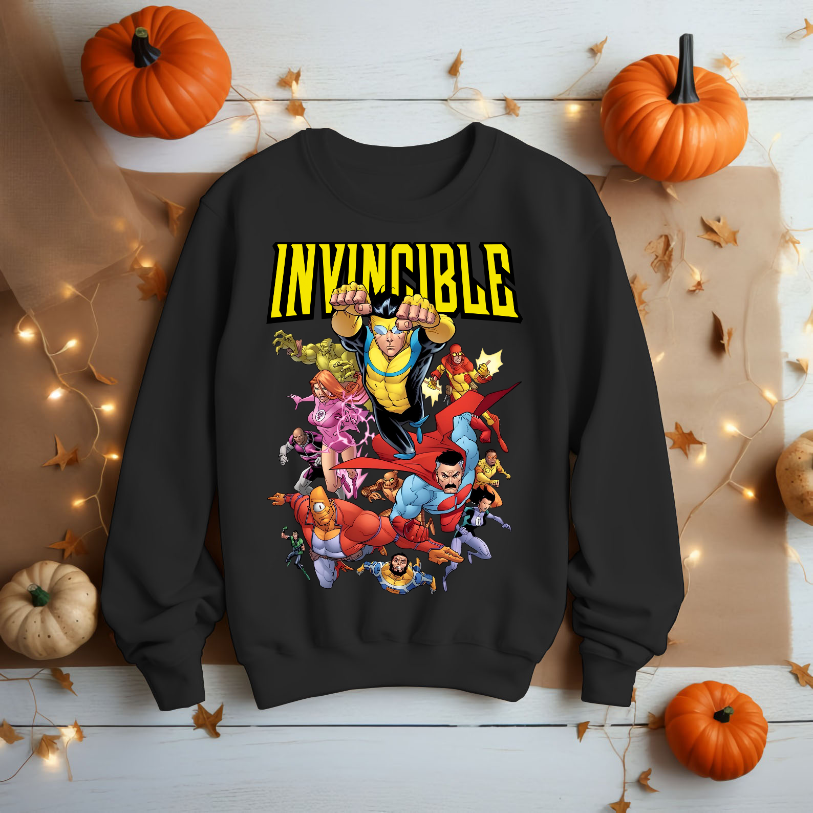 Invincible Superhero Comic Vintage Wash Shirt - HQ