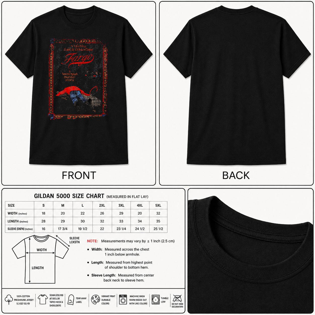 Fargo - Movie Poster Inspired Unisex Black Shirt