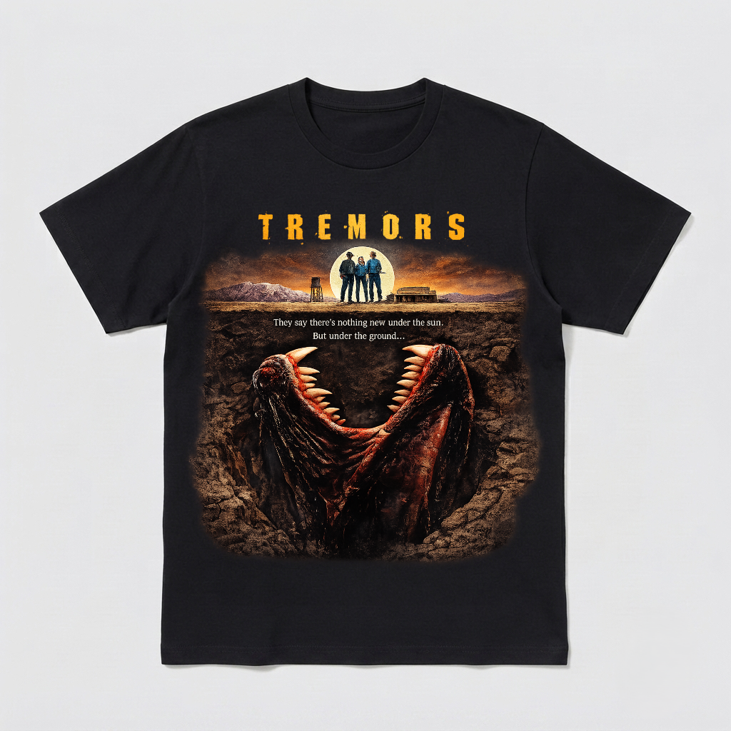 Tremors Shirt Movie Poster Unisex 90s Horror Retro Vintage Classic - HQ