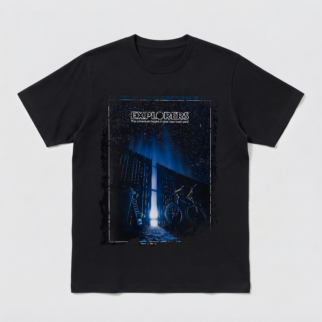 Explorers - Movie Poster inspired Unisex Black T-Shirt - HQ