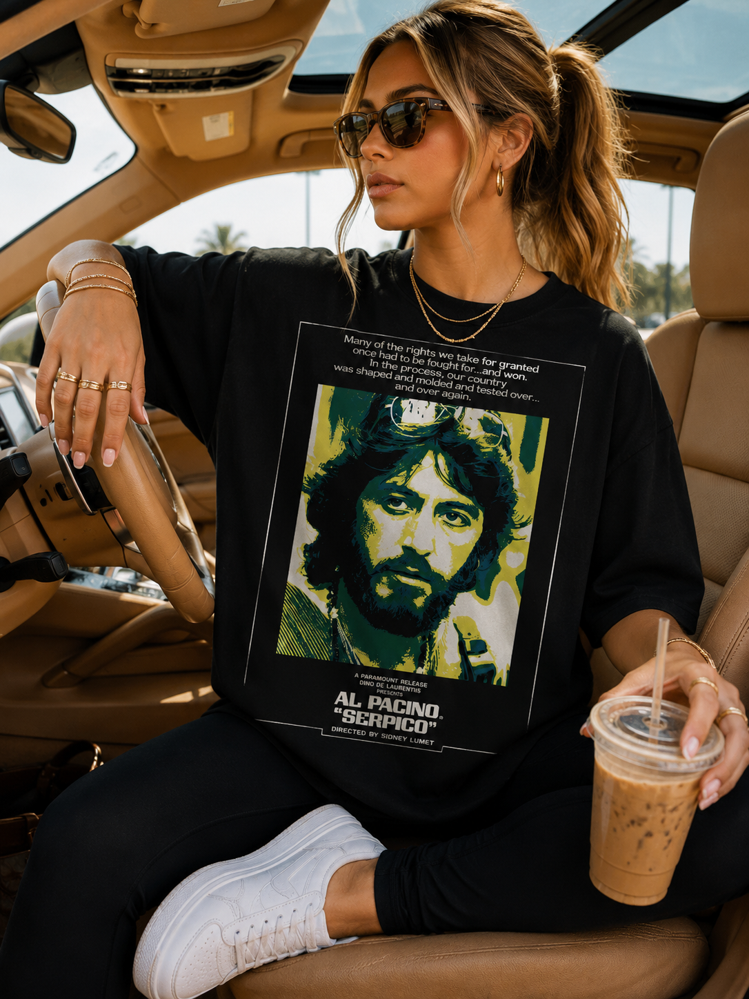 Serpico - Movie Poster Inspired Unisex Black Shirt