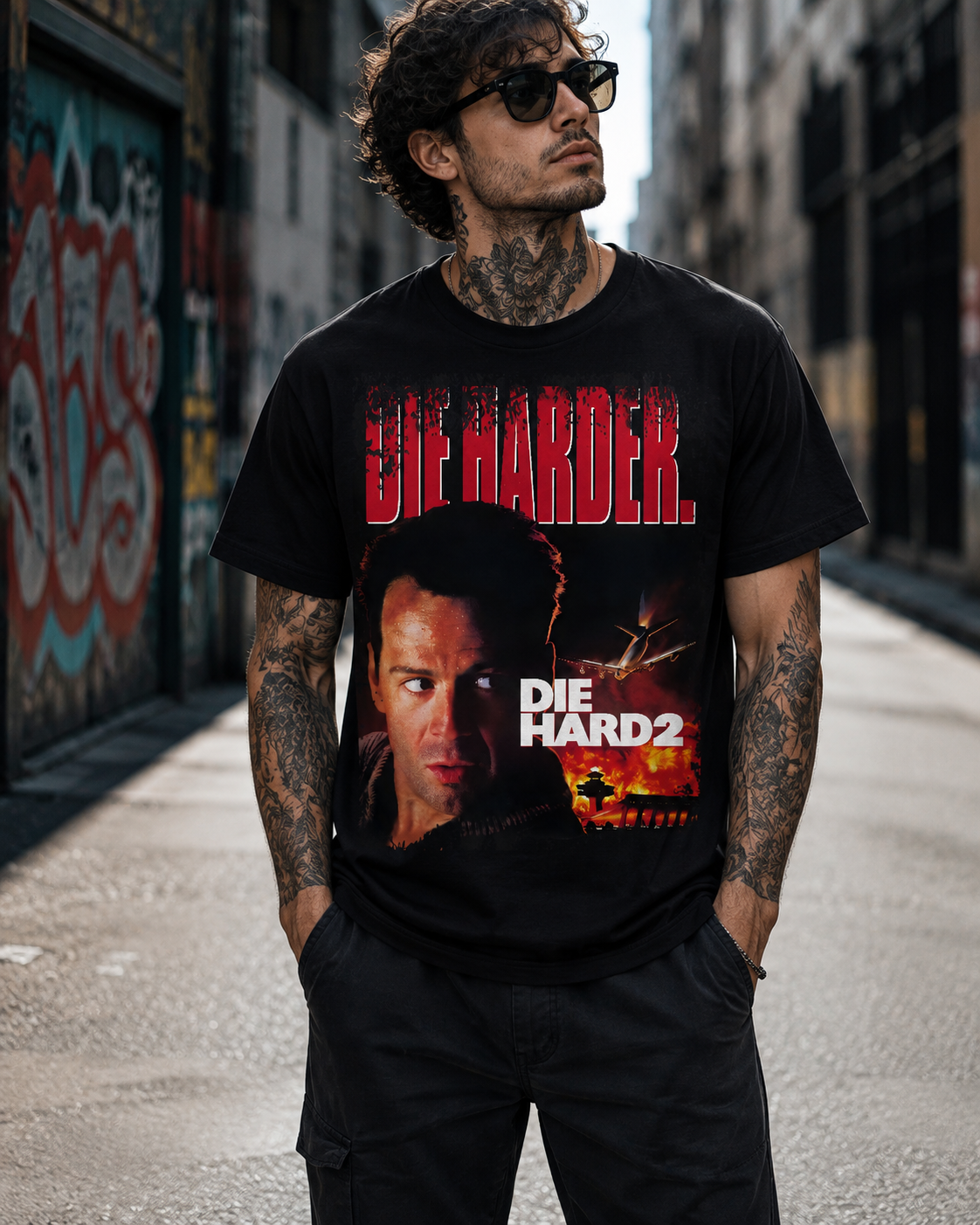 Die Hard 2 - Movie Poster inspired Unisex Black Shirt