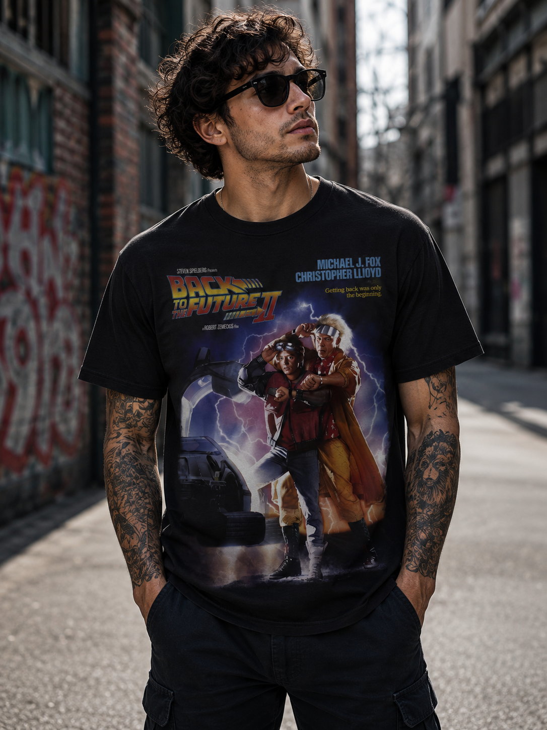 Back To The Future Part II - Movie Poster Inspired Unisex Black Shirt