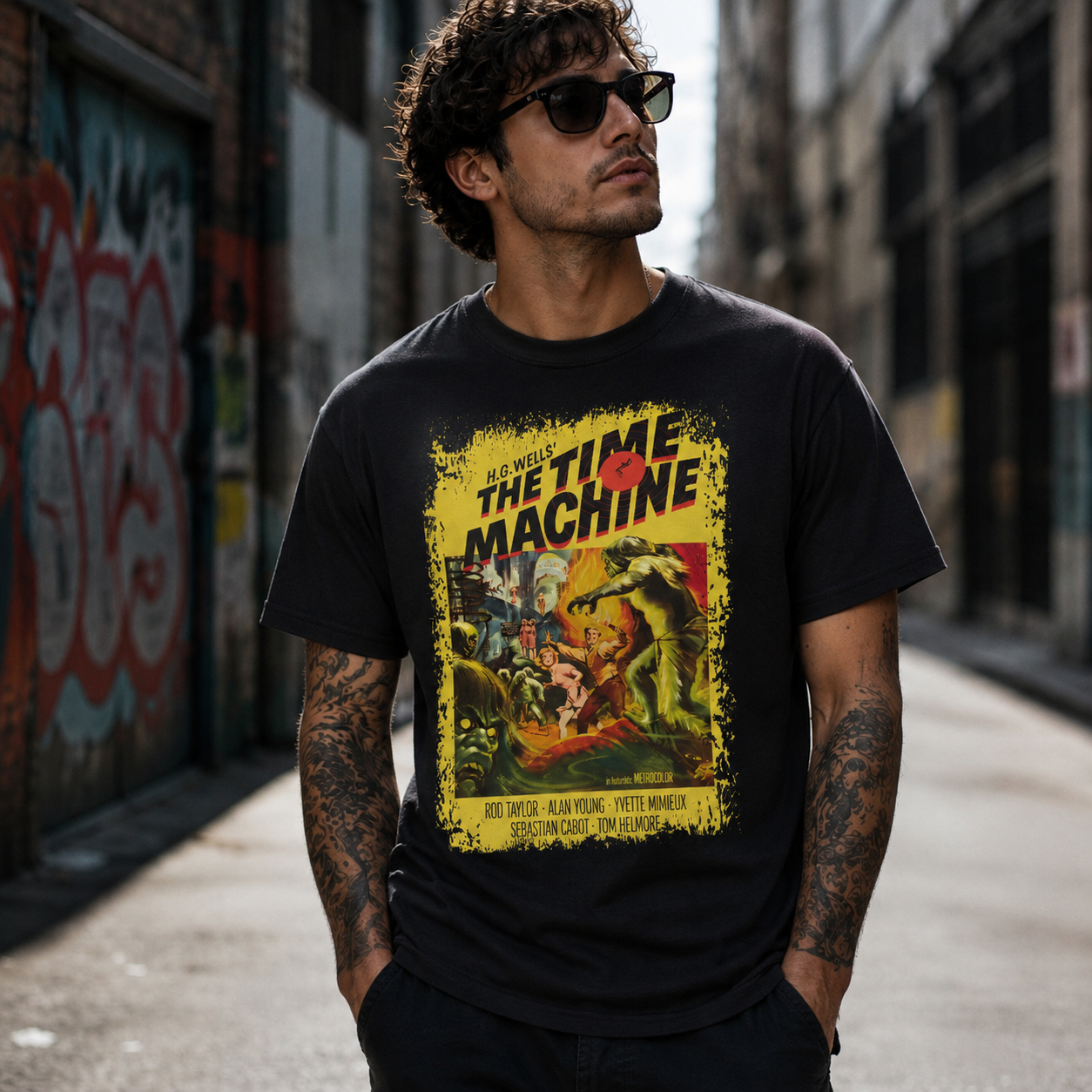 The Time Machine (1960) - Movie Poster inspired Unisex Black Shirt