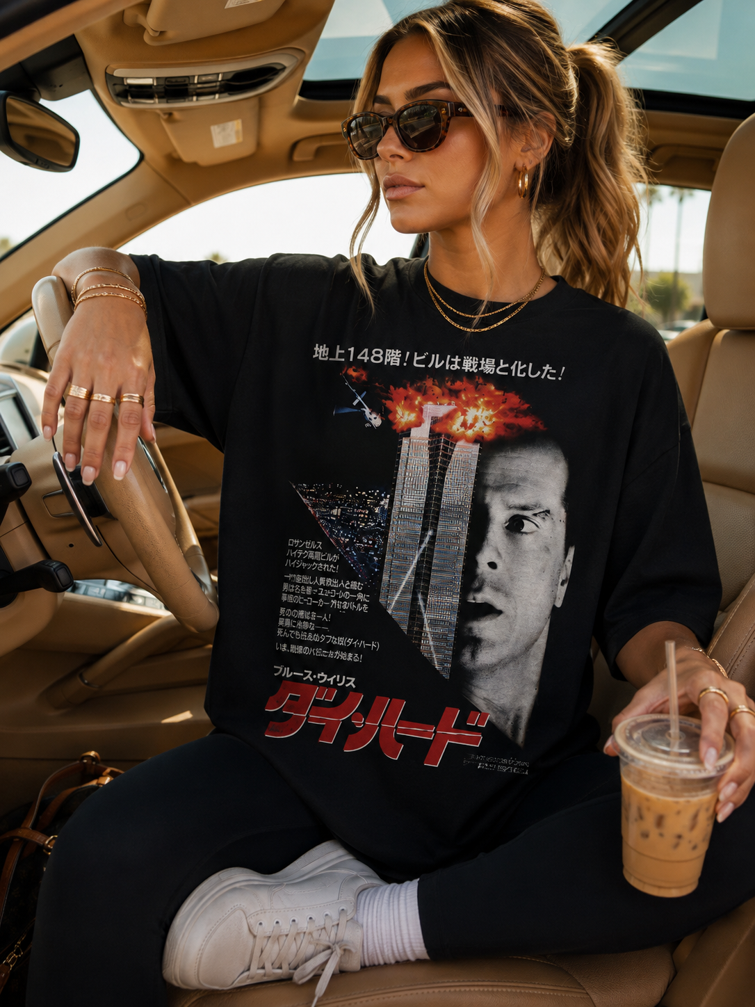 Die Hard - Japanese Movie Poster Inspired Unisex Black Shirt