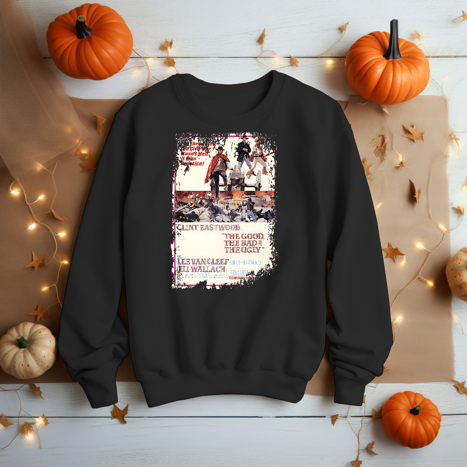 The Good, The Bad & The Ugly - Western Movie Poster inspired Unisex Black Shirt