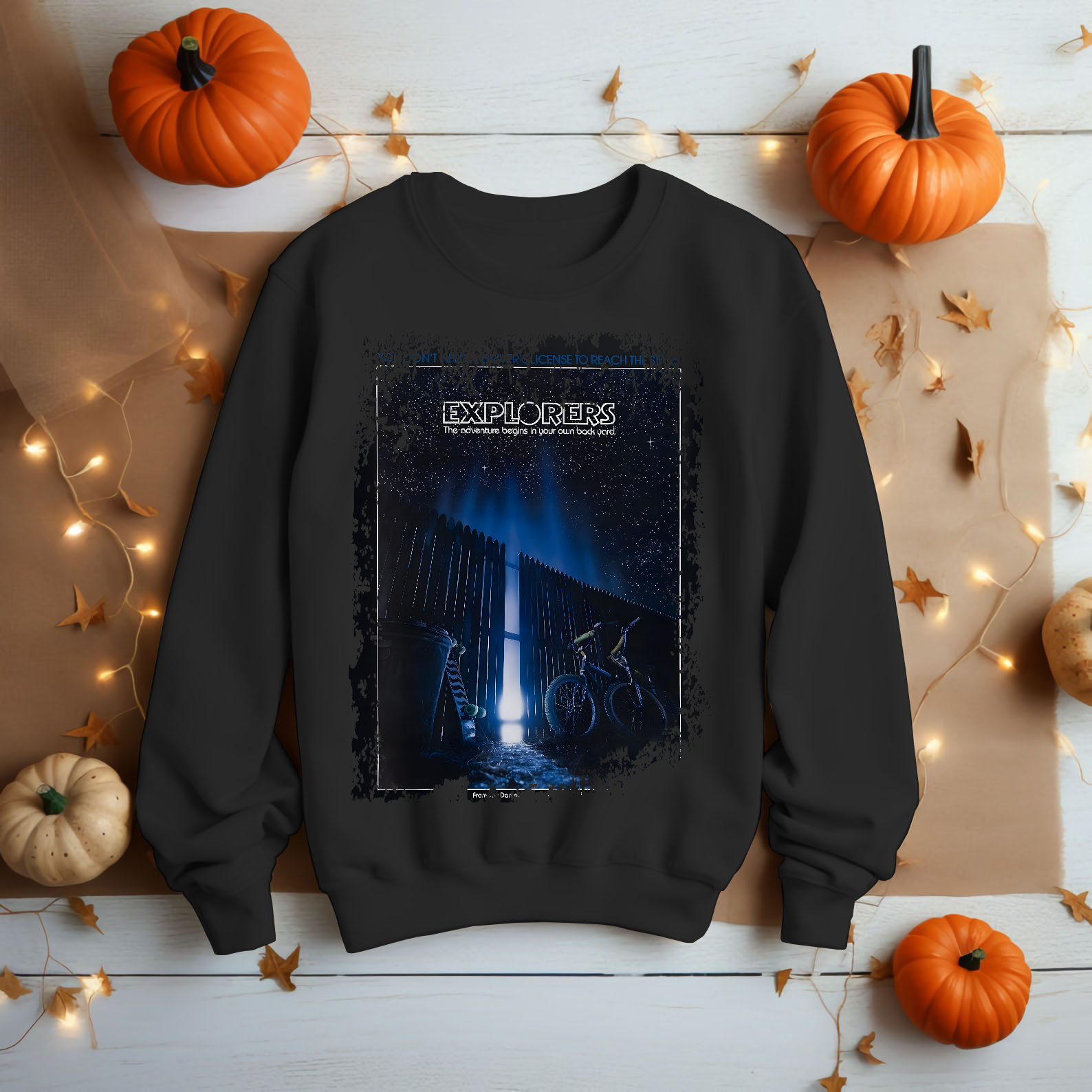 Explorers - Movie Poster inspired Unisex Black T-Shirt - HQ