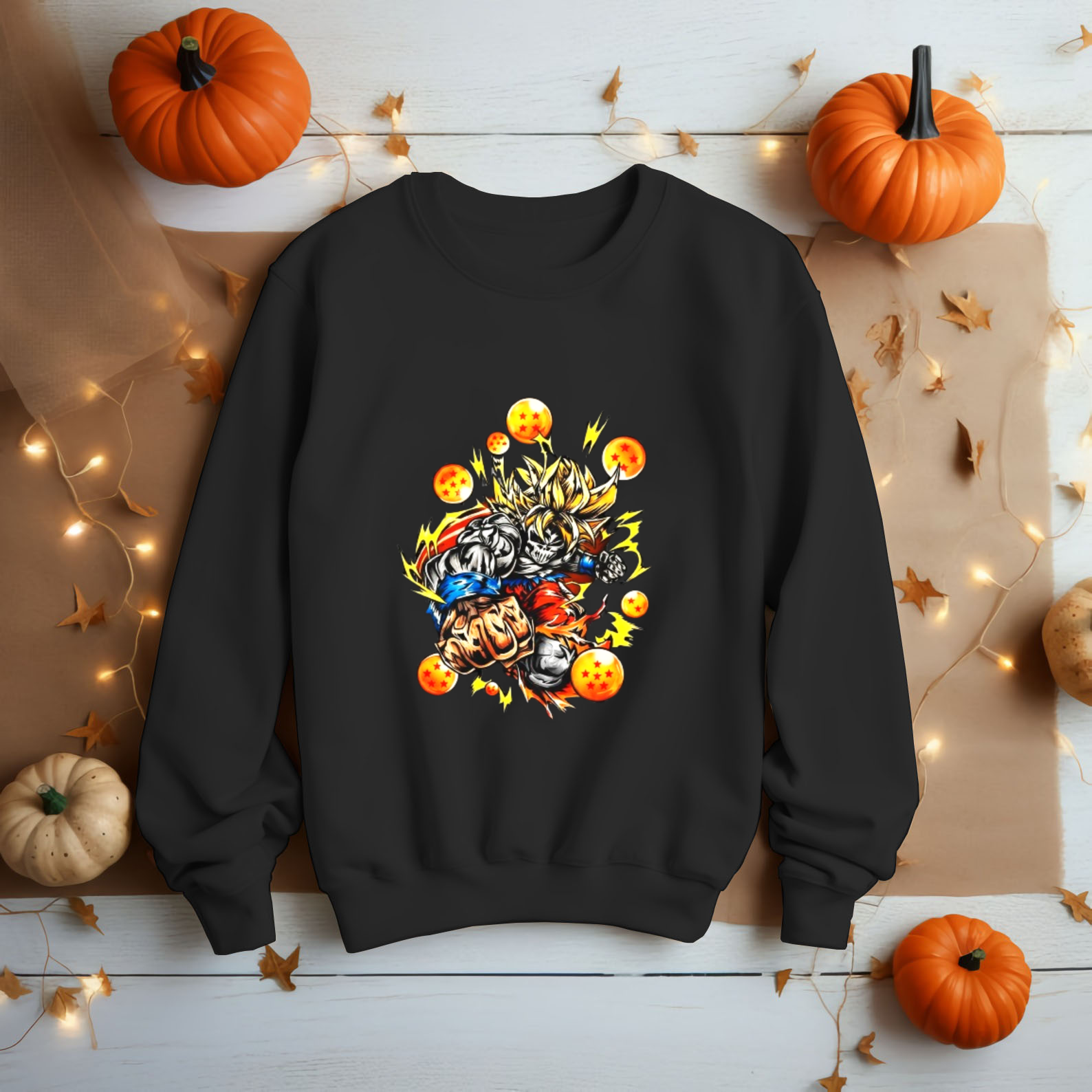 Vintage Anime Warrior Skull Graphic Tee Black Shirt