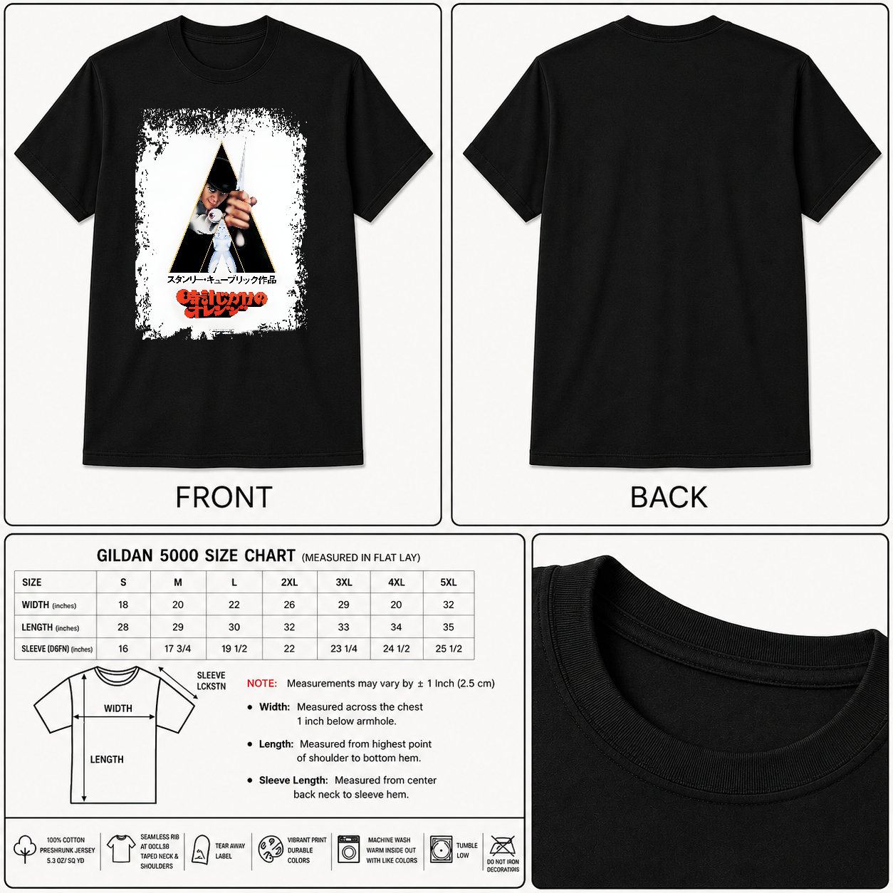 A Clockwork Orange - Japanese Movie Poster Inspired Unisex Black Shirt
