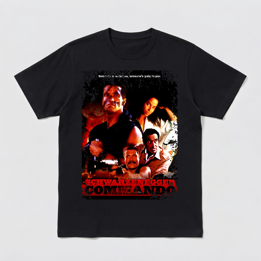 Commando - Movie Poster Inspired Unisex Black T-Shirt - HQ