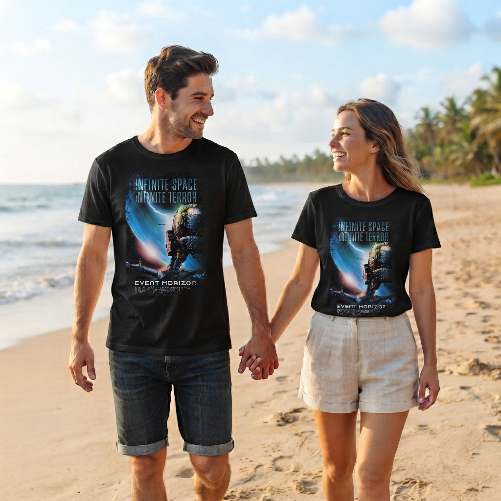 Event Horizon - Movie Poster inspired Unisex Black T-Shirt - HQ
