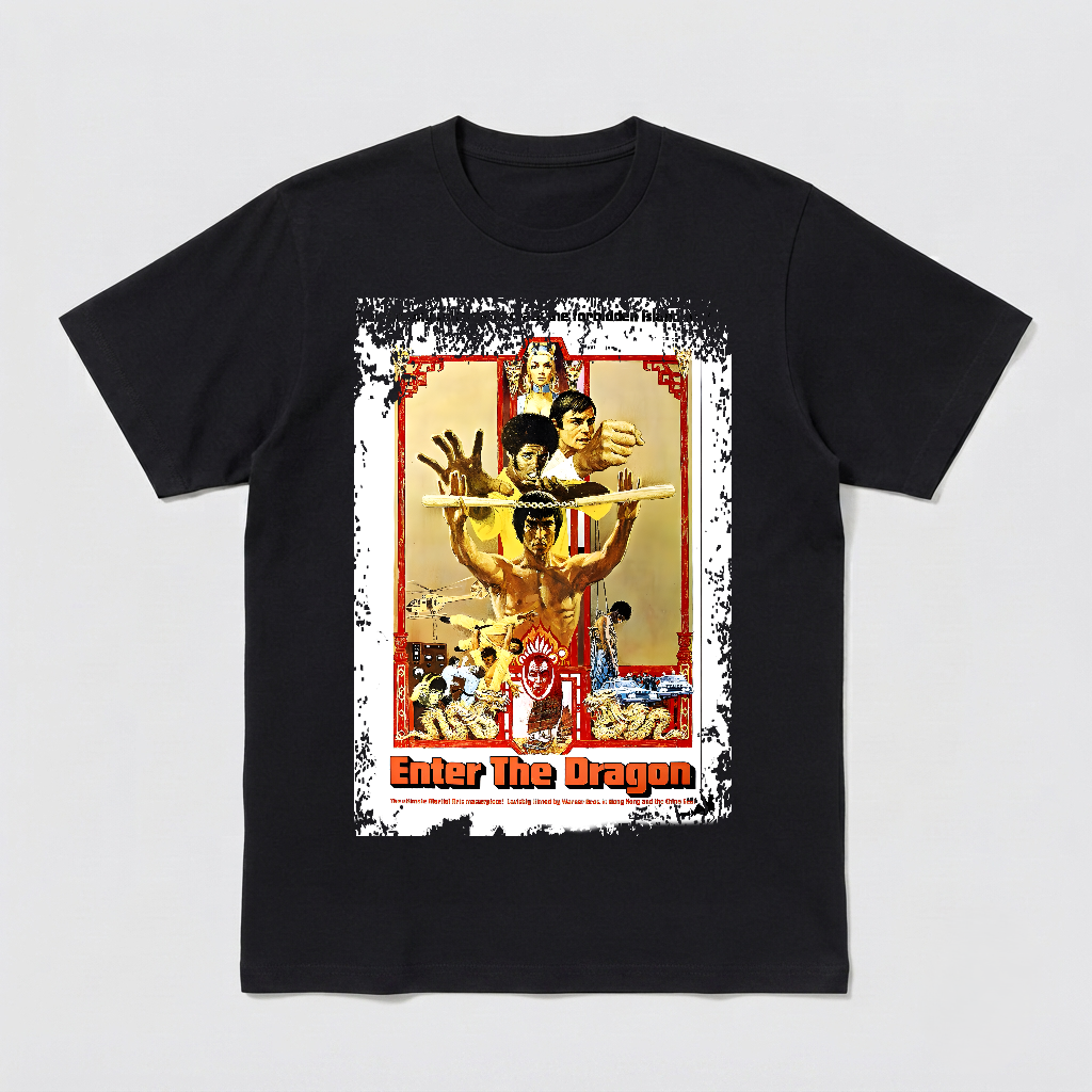 Enter the Dragon - Movie Poster Inspired Unisex Black Shirt