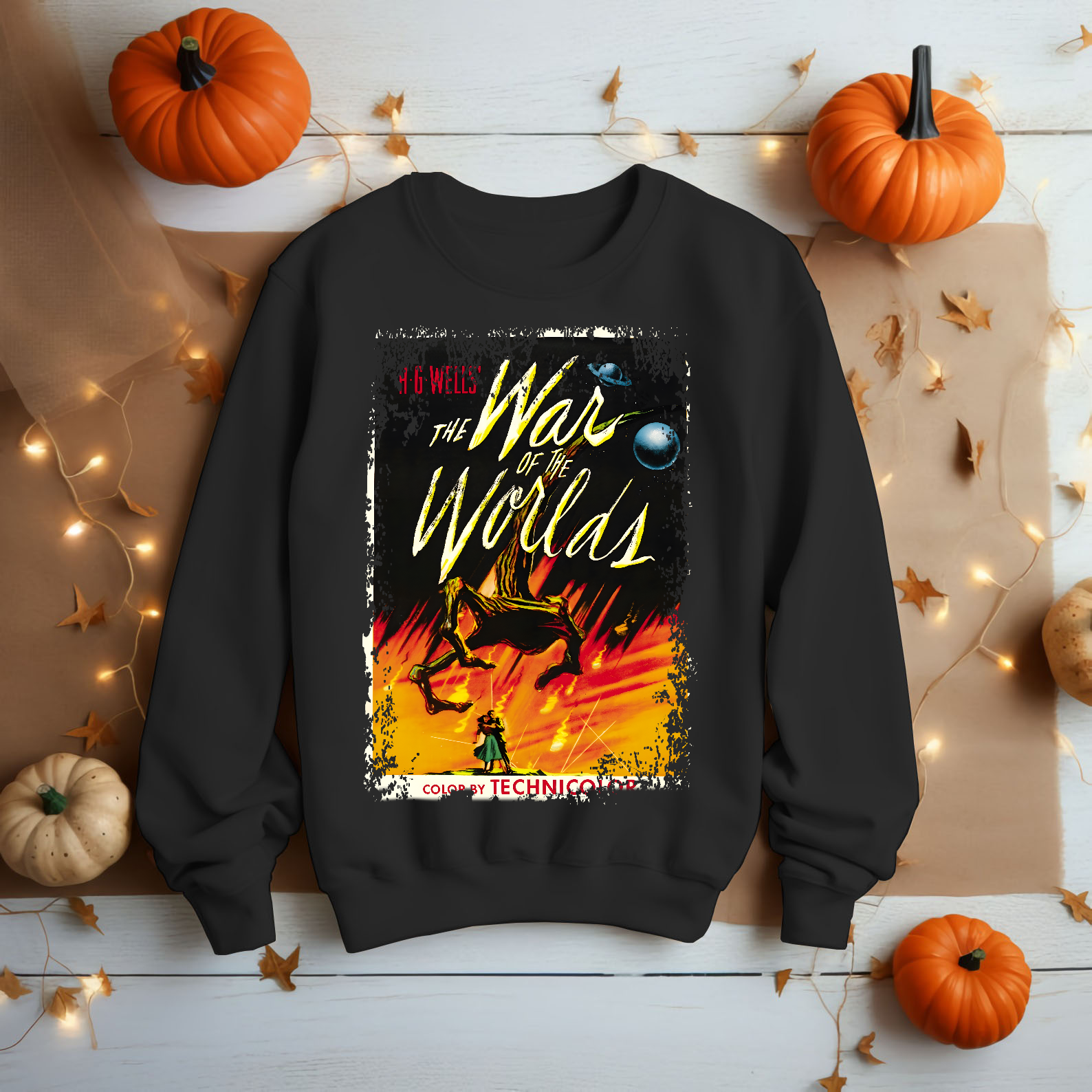 The War of the Worlds (1953) - Movie Poster inspired Unisex Black Shirt - HQ