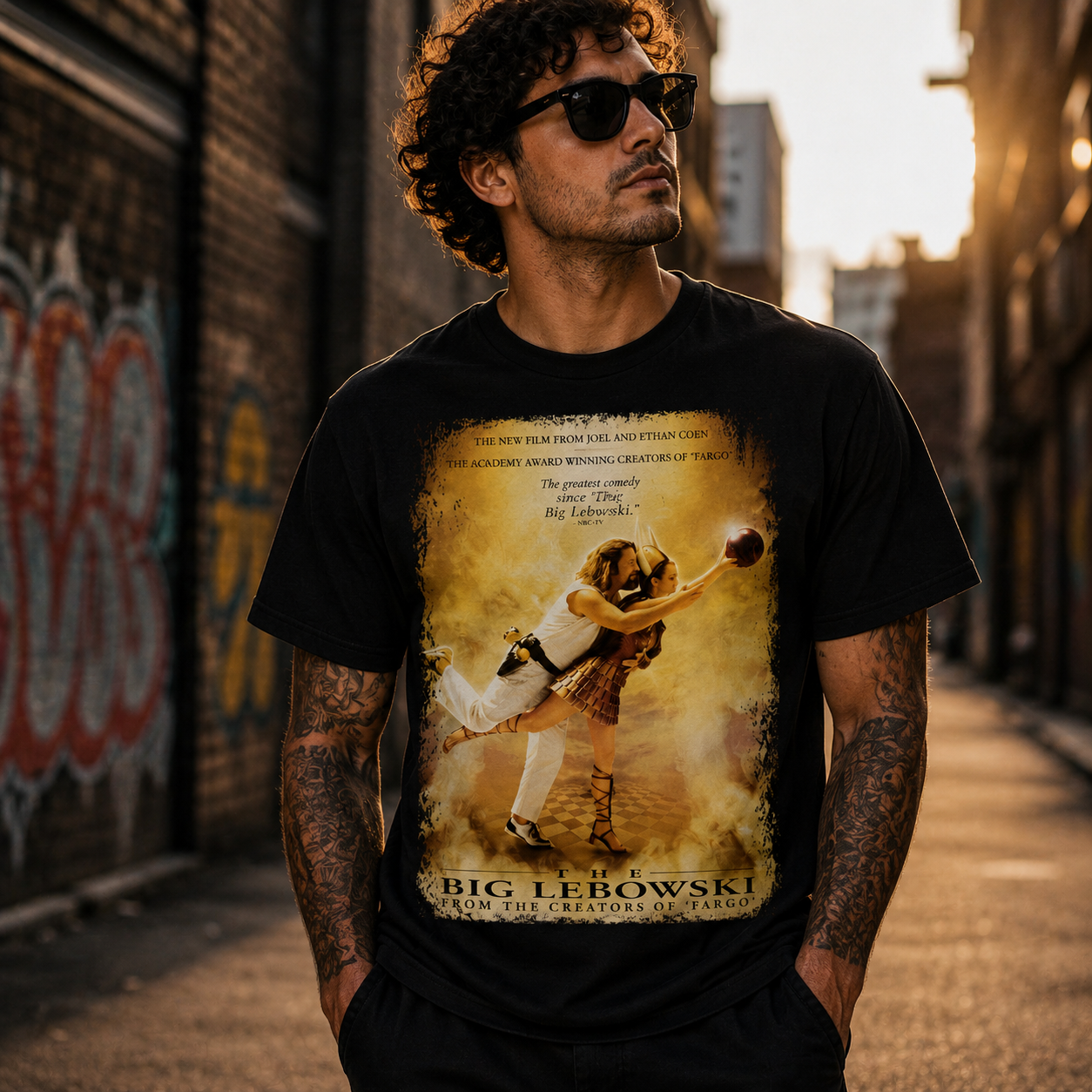 The Big Lebowski - Movie Poster Inspired Unisex Black Shirt