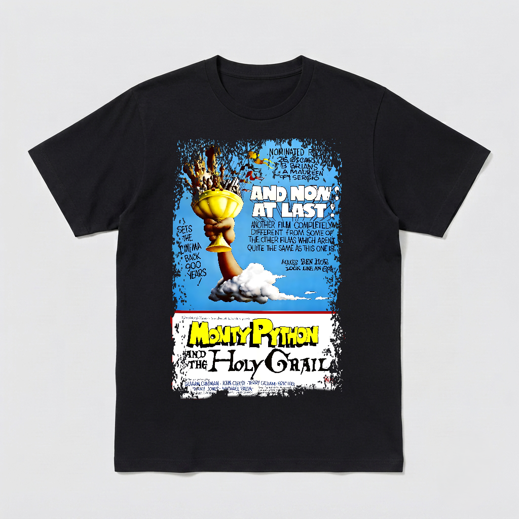 Monty Python & the Holy Grail - Movie Poster Inspired Unisex Black Shirt