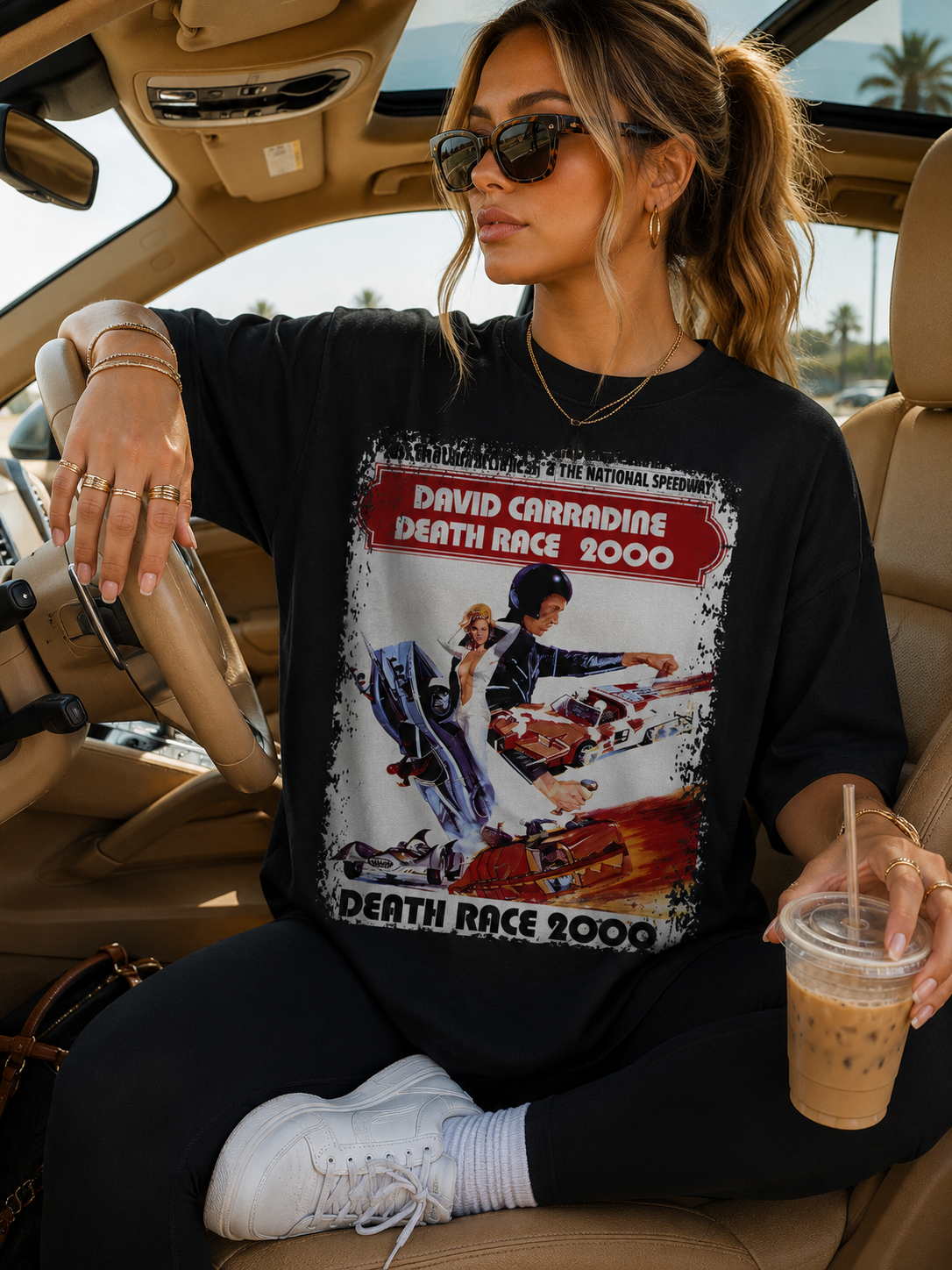 Death Race 2000 - Movie Poster Inspired Unisex Black Shirt
