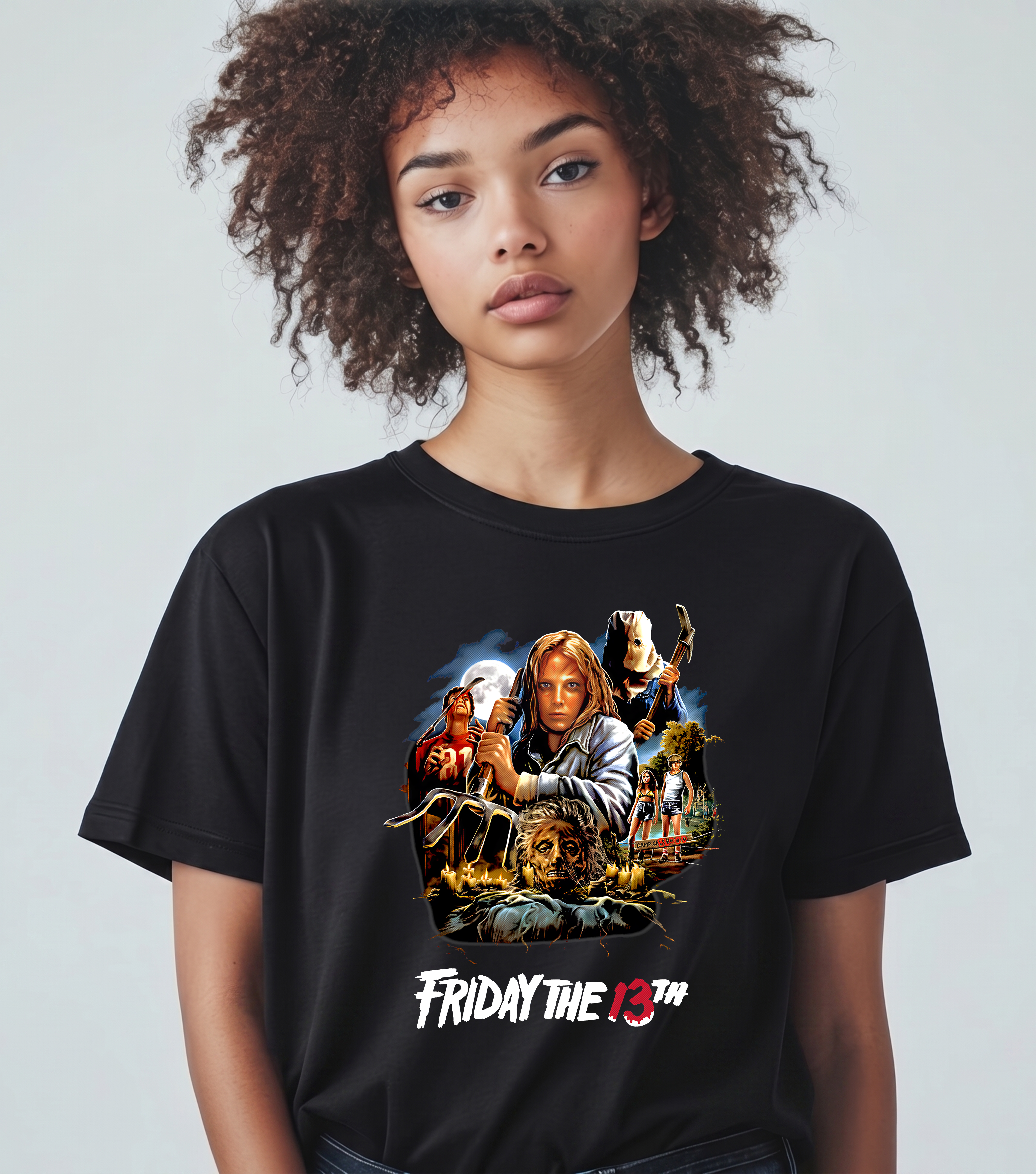 Friday The 13th Movie Horror T-Shirt Black S-3XL-TH82006