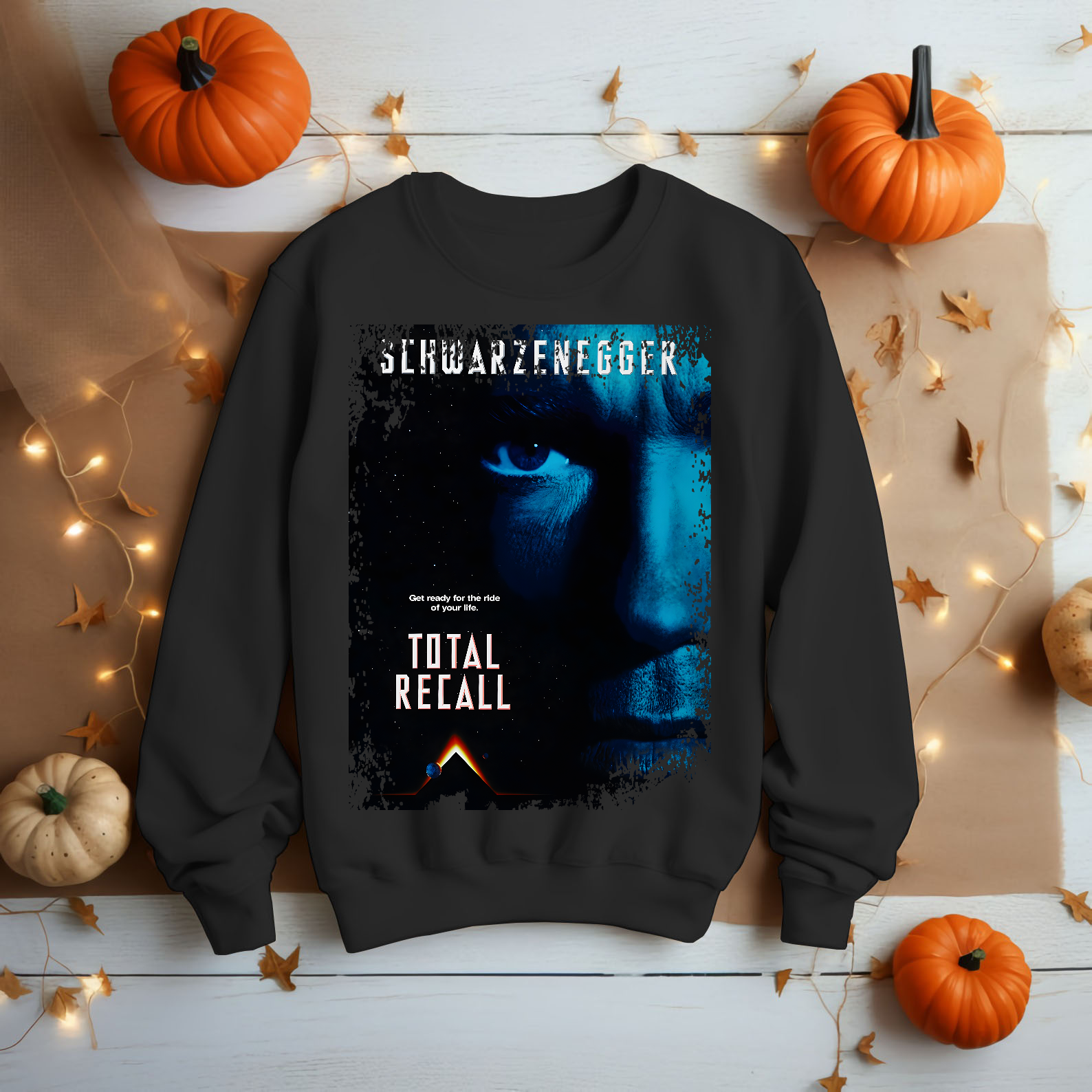 Total Recall - Movie Poster inspired Unisex Black Shirt - HQ