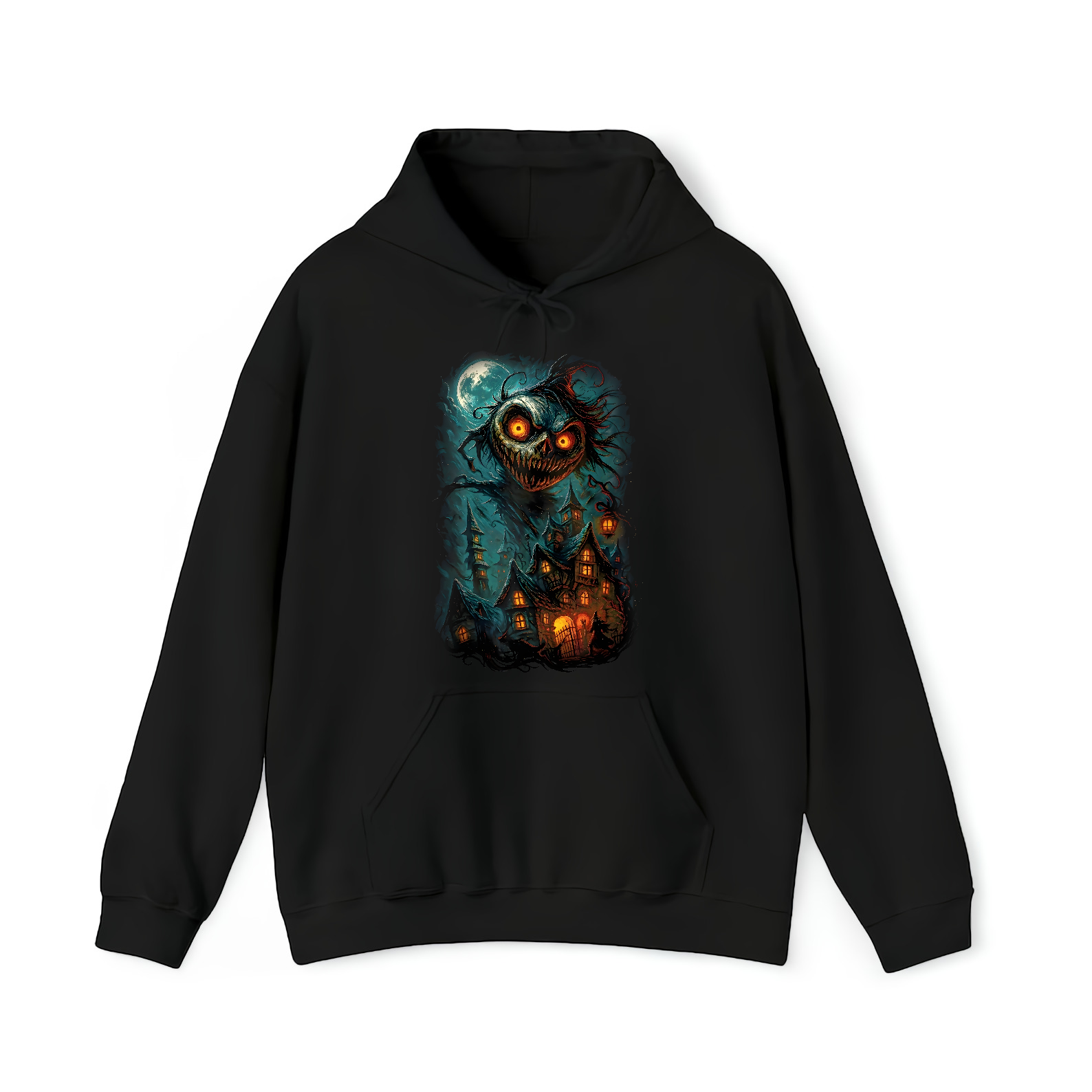 Haunted Mansion Demon Skull Monster Dark Horror Art Unisex Black Shirt
