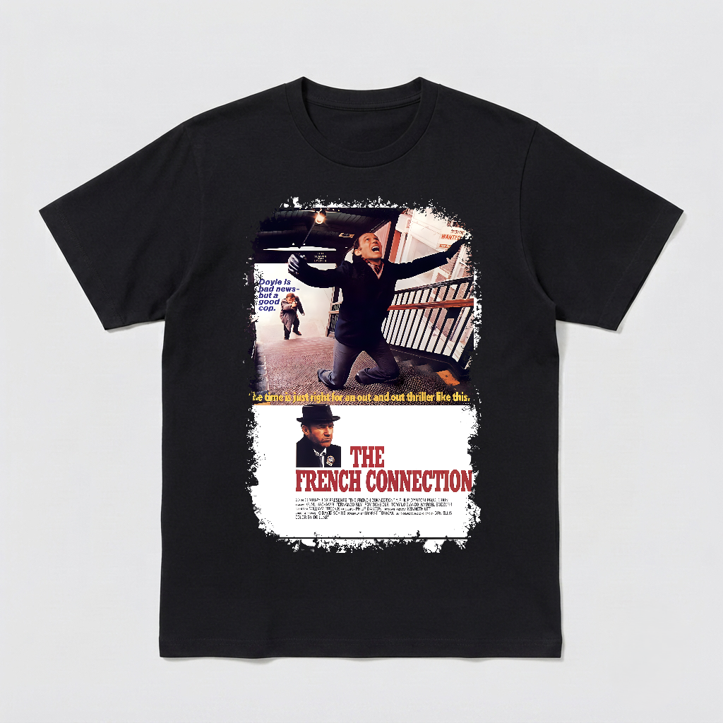 The French Connection - Movie Poster Inspired Unisex Black Shirt