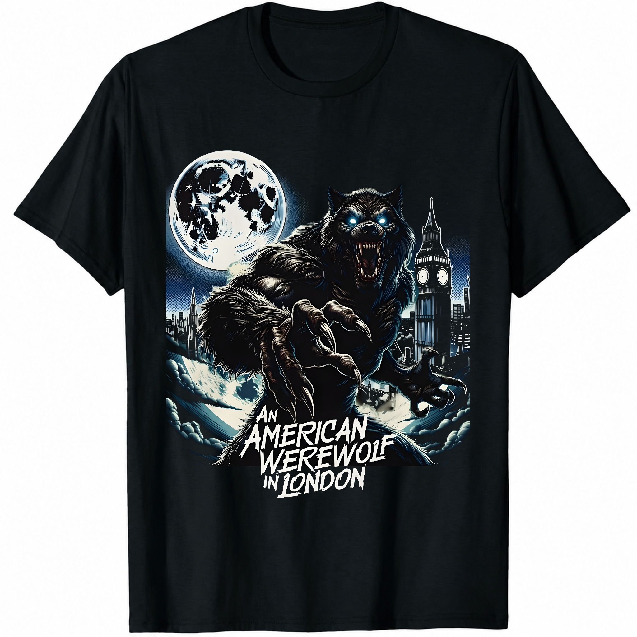 An American Werewolf In London T Shirt - 80's Horror Classic Retro Tee - New-TH82086