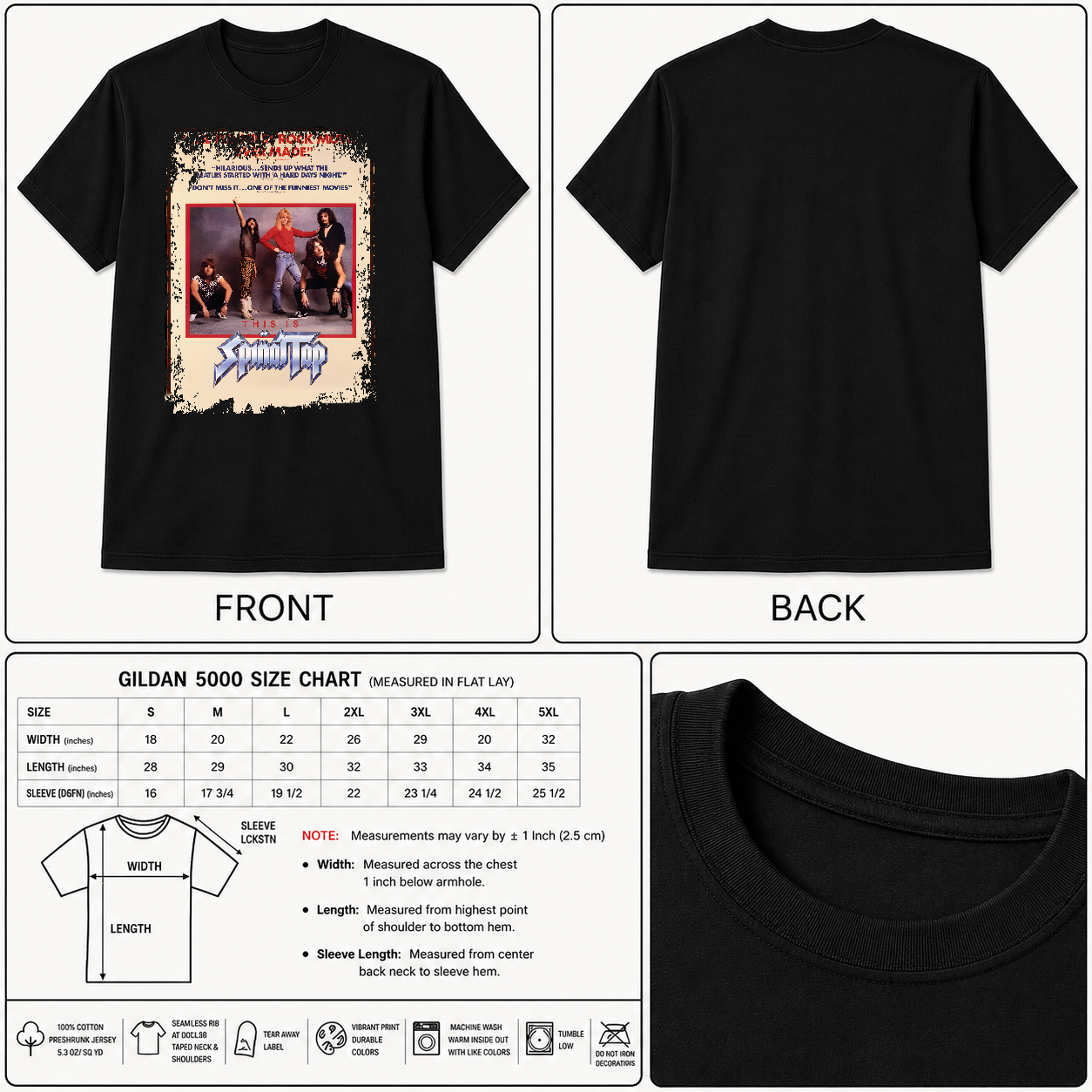 This is Spinal Tap - Movie Poster Inspired Unisex Black Shirt