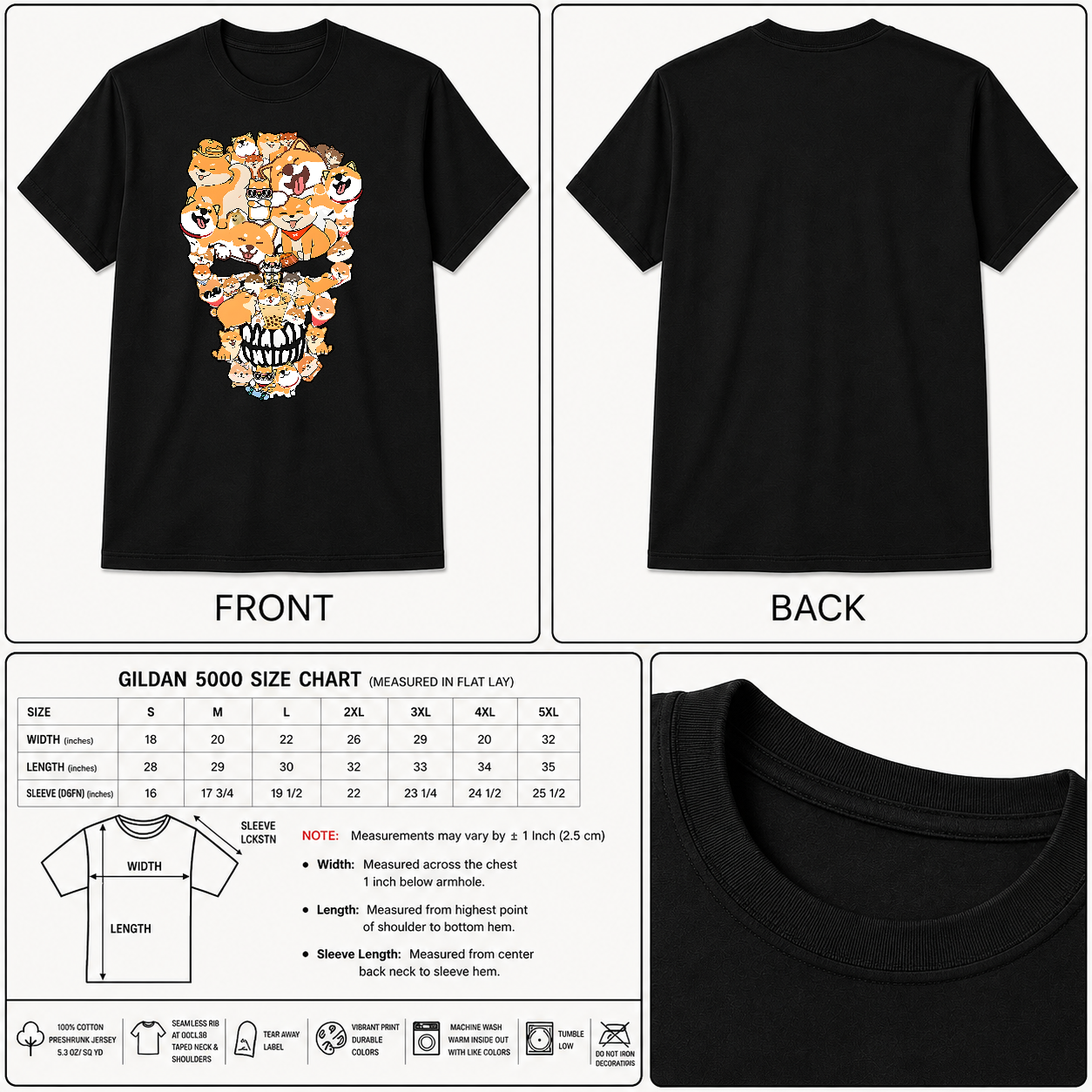 Shiba Inu Skull - Skeleton Halloween Costume Skull Shiba Unisex T-shirt-TH82092