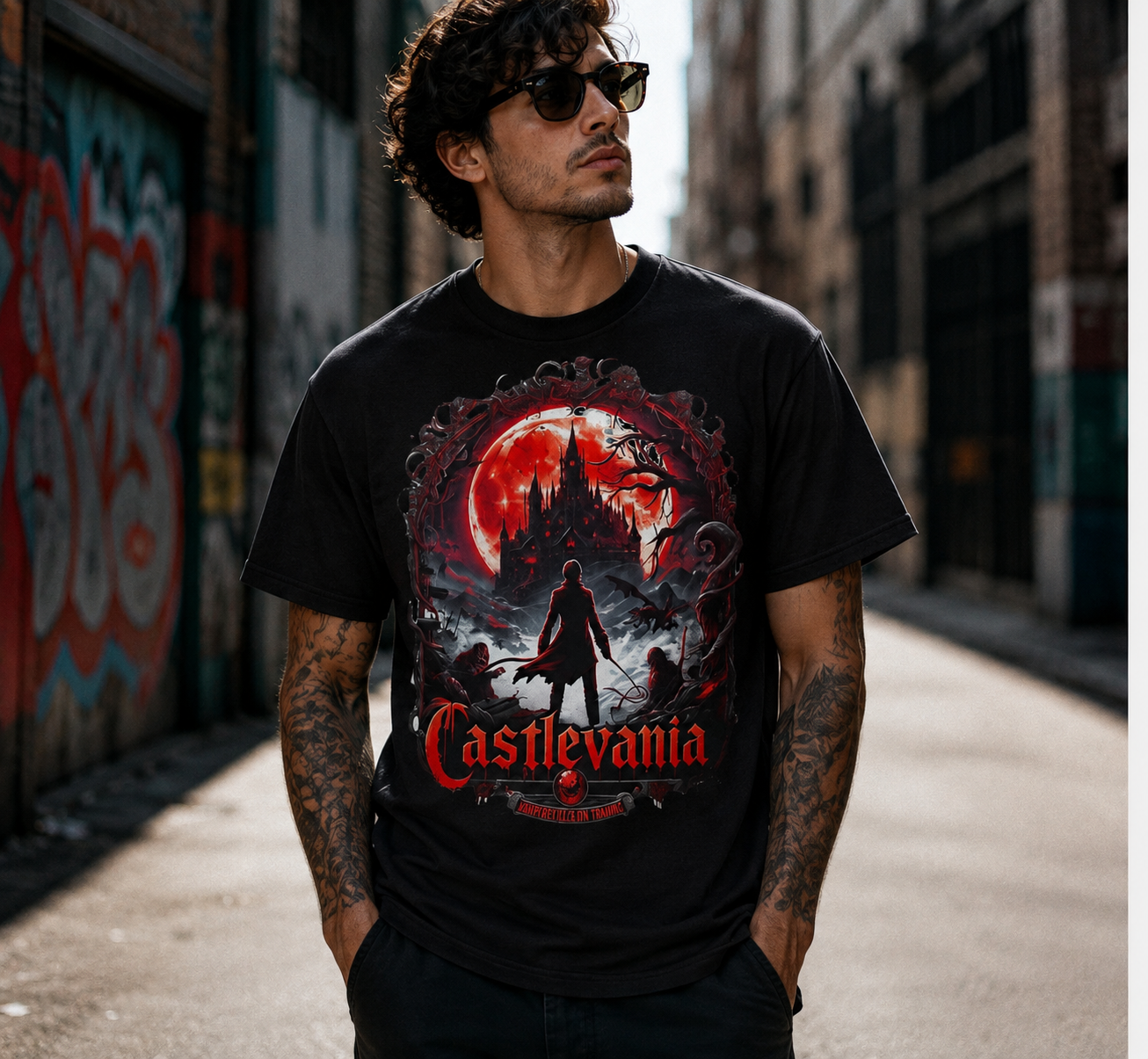 Castlevania Retro Vampire Hunter Gaming Tee Unisex Softstyle Shirt, Gamer