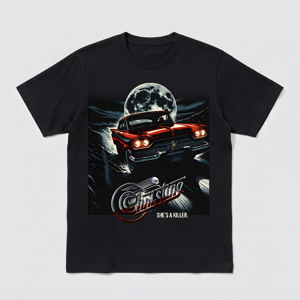 Christine T Shirt - 80's Stephen King Horror Classic - Plymouth Fury Car Art-TH82081
