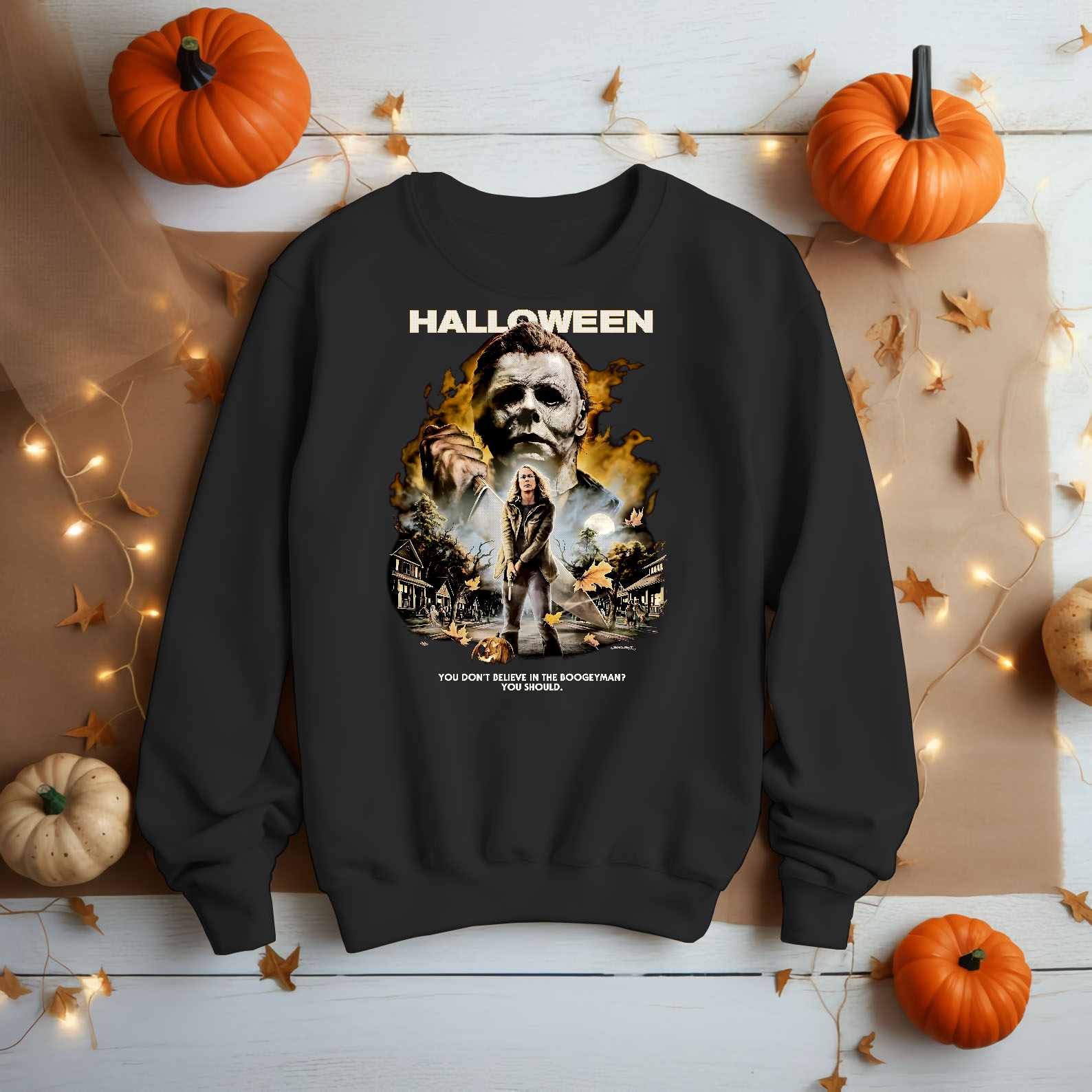 Halloween Movie Horror Michael Myers T-Shirt Black S-3XL-TH81996