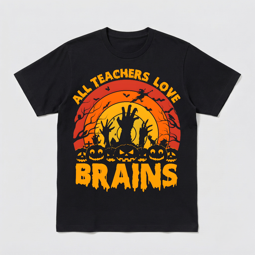 Teachers Love Brains Shirt, Halloween Teacher Shirt, Funny Teacher Shirt, Teacher Gift Shirt, Halloween School Shirt