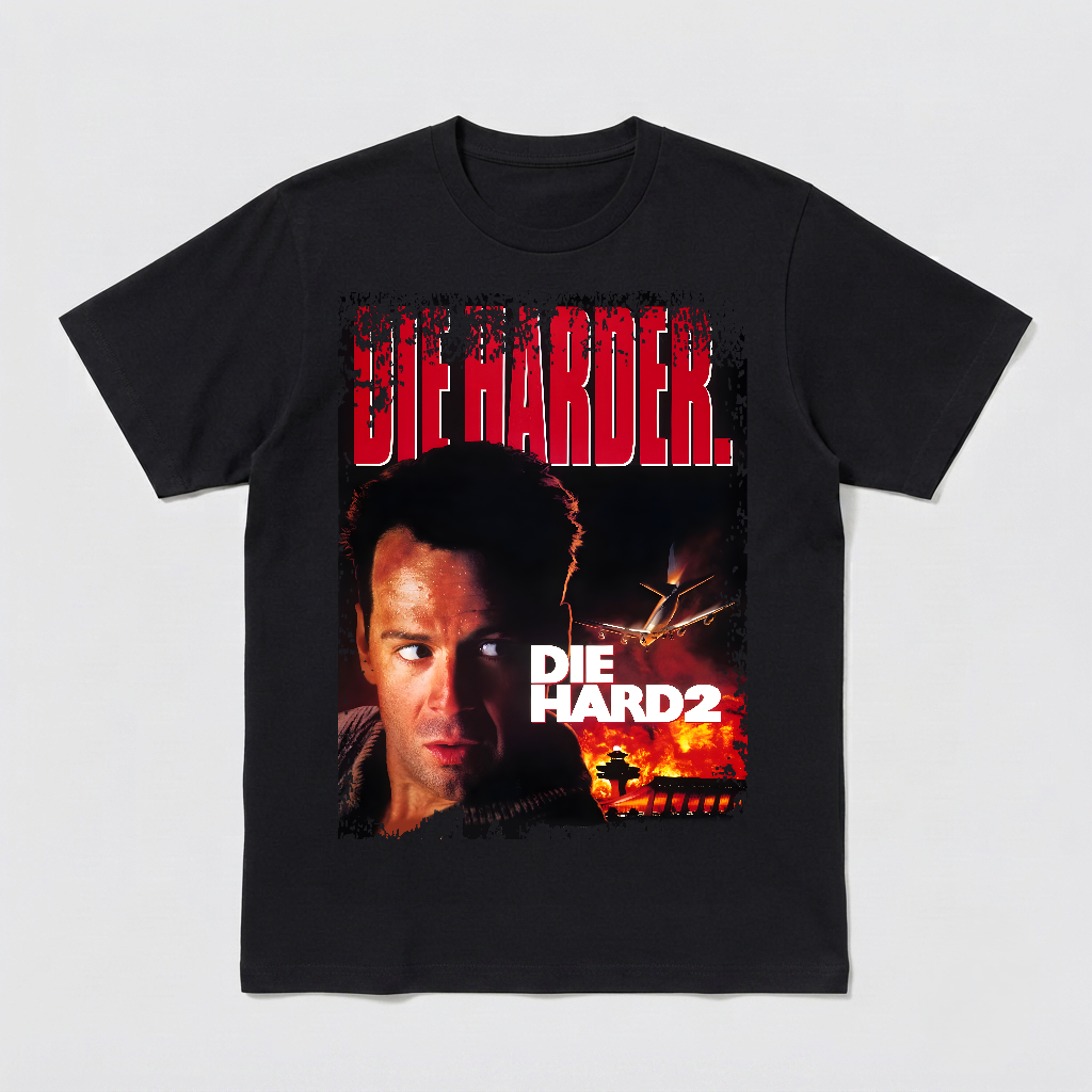 Die Hard 2 - Movie Poster inspired Unisex Black Shirt