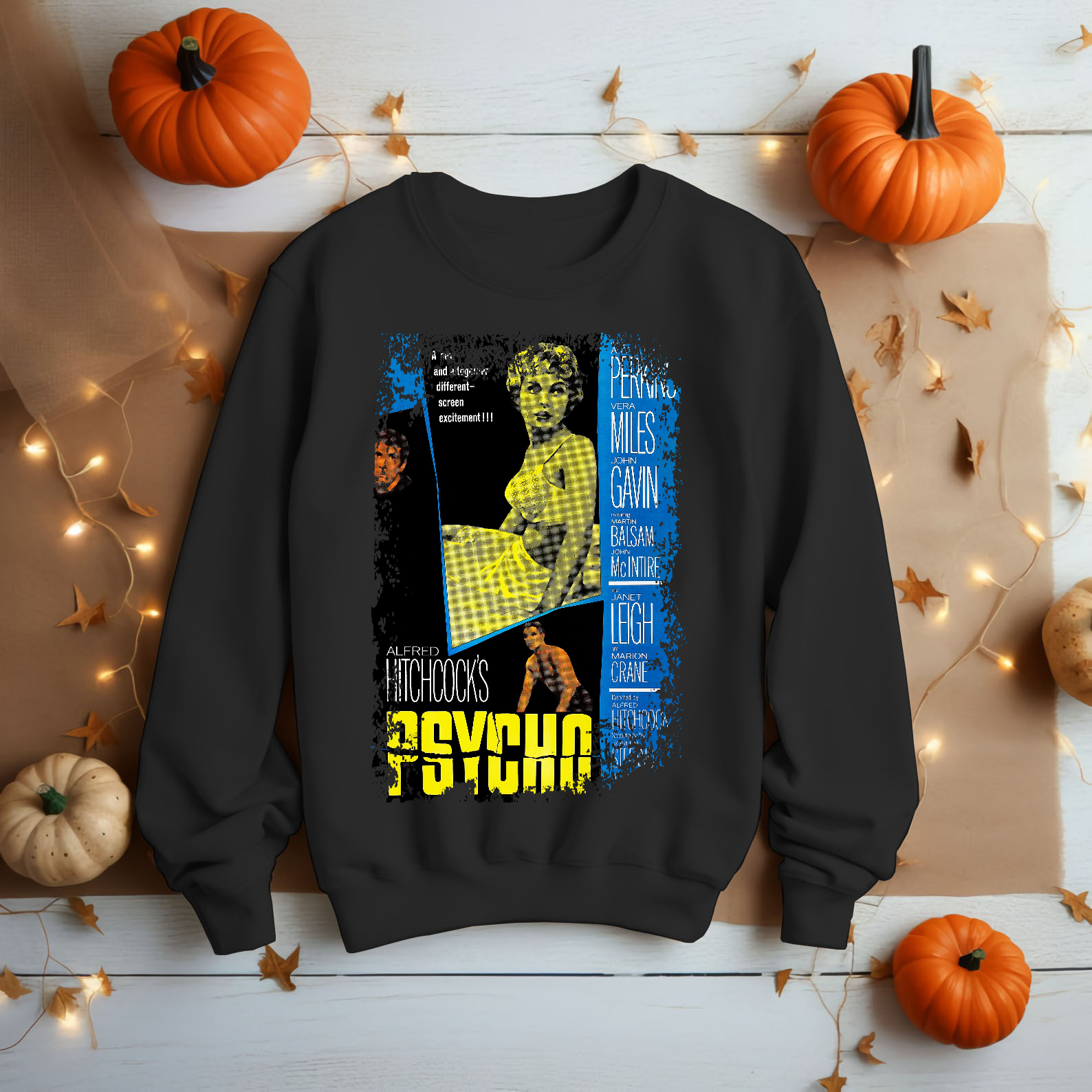 Psycho - Movie Poster Inspired Unisex Black Shirt