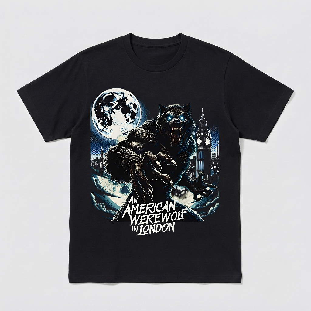 An American Werewolf In London T Shirt - 80's Horror Classic Retro Tee - New-TH82086