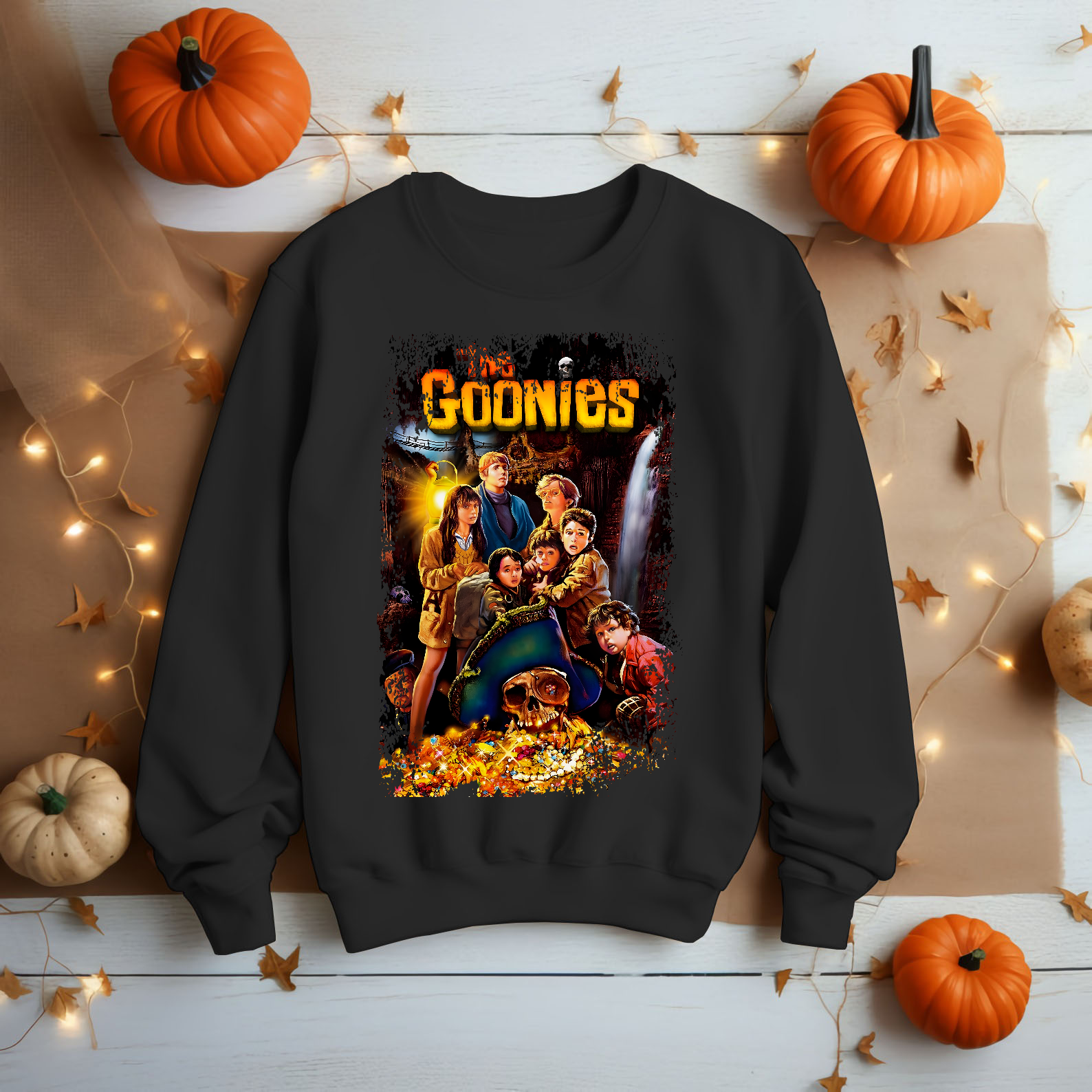 The Goonies - Movie Poster Inspired Unisex Black Shirt - HQ