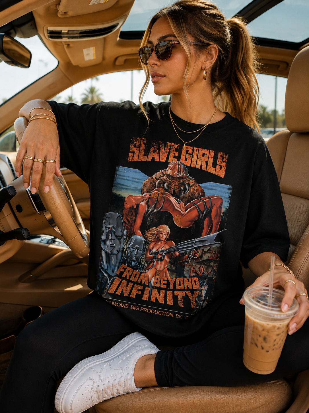 Slave Girls From Beyond Infinity - Movie Poster inspired Unisex Black Shirt
